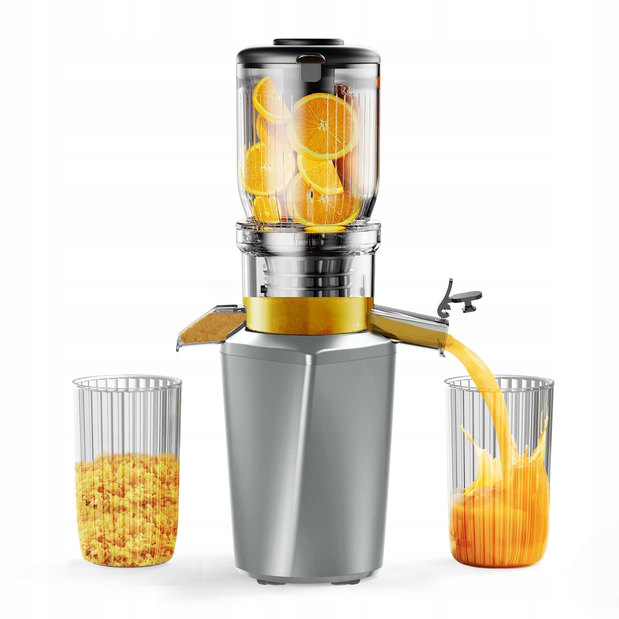 Pomalý odšťavňovač ovoce Fyenkfar šedý 250 W, odšťavňovač