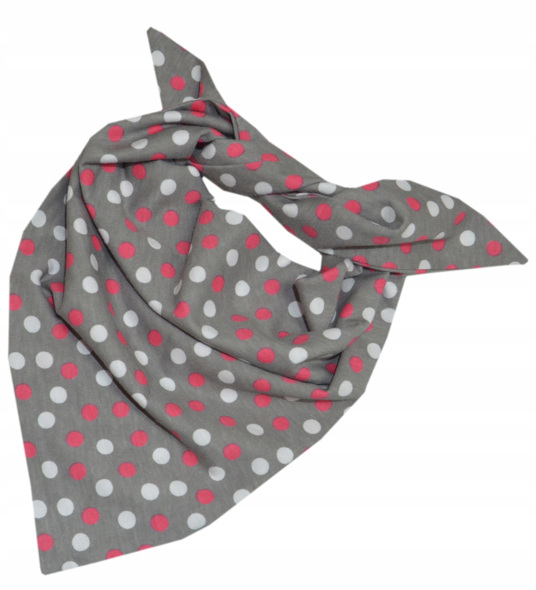

chusta chustka bandana apaszka kropki amarant