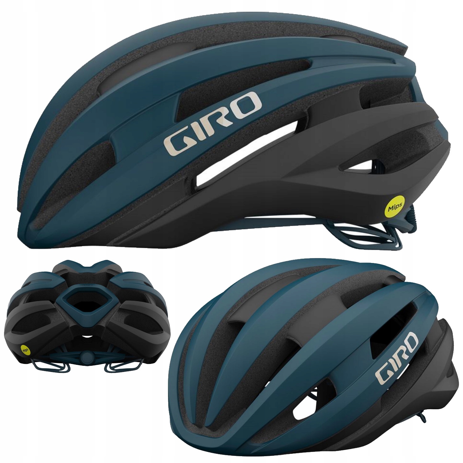 Silniční přilba Giro Synthe II Integrated Mips matte harbor modrá