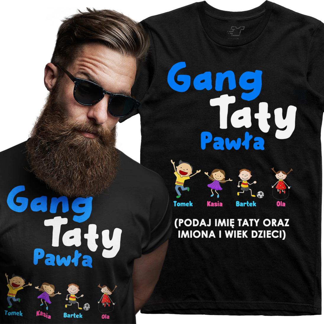 

Koszulka Gang Taty Imię Tata Prezent Dzień Ojca S