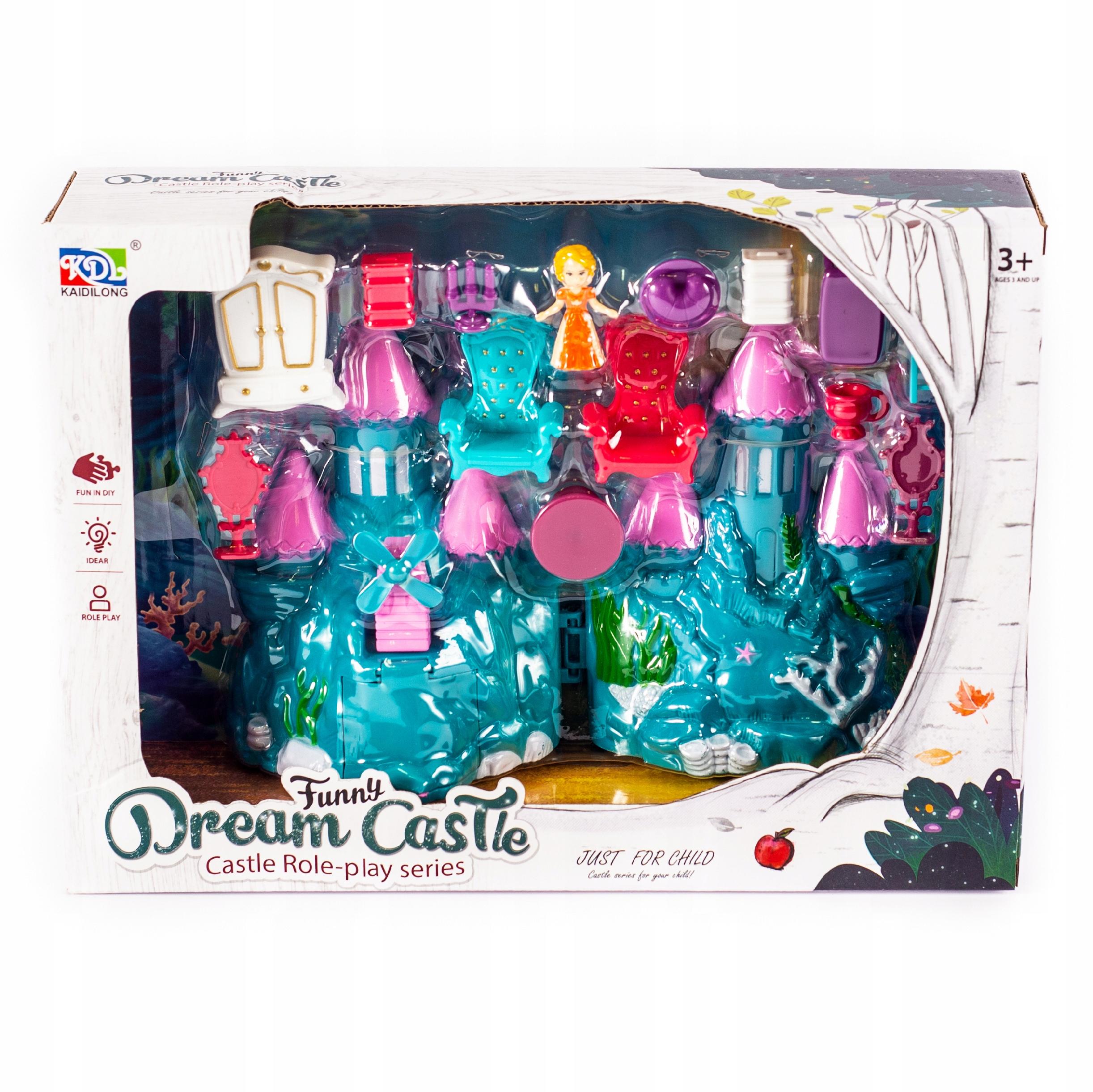 ZAMEK DLA LALEK MINI FIGURKA MEBELKI