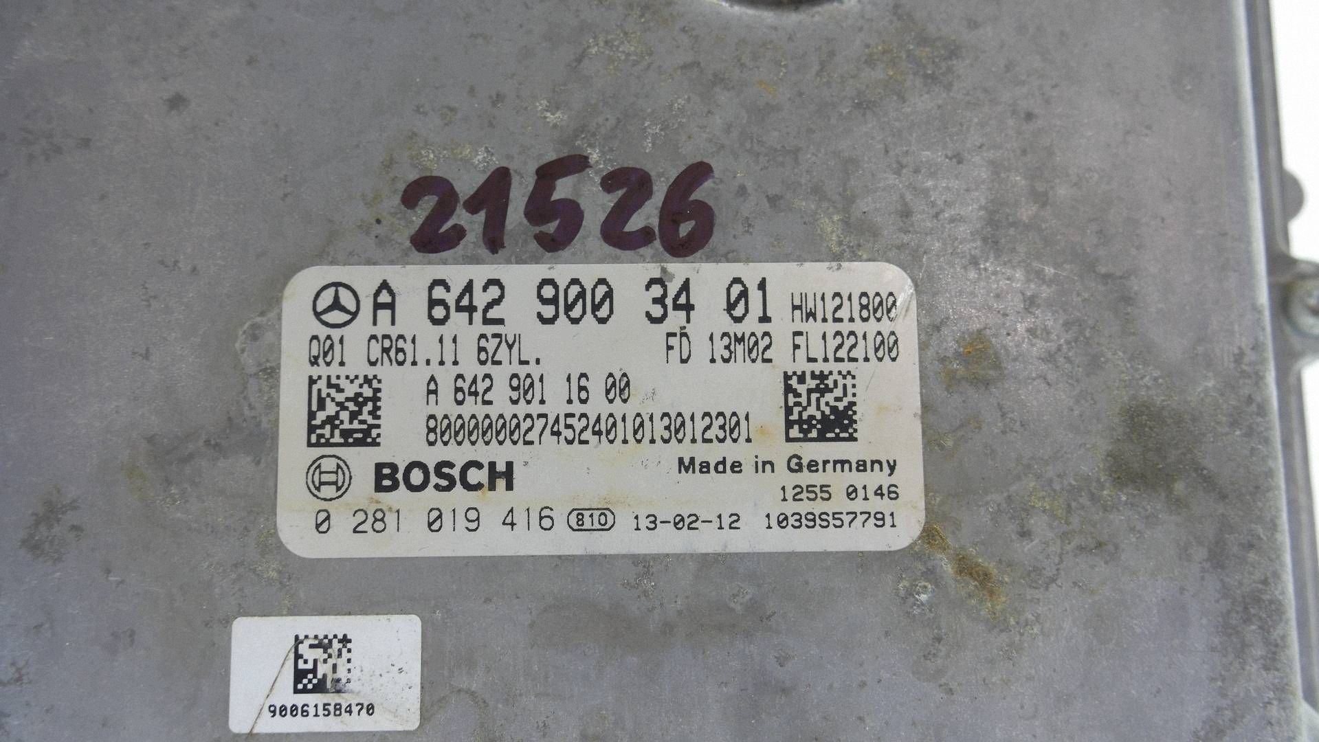 computer control unit 0281019416 A6429003401 MERCEDES W212