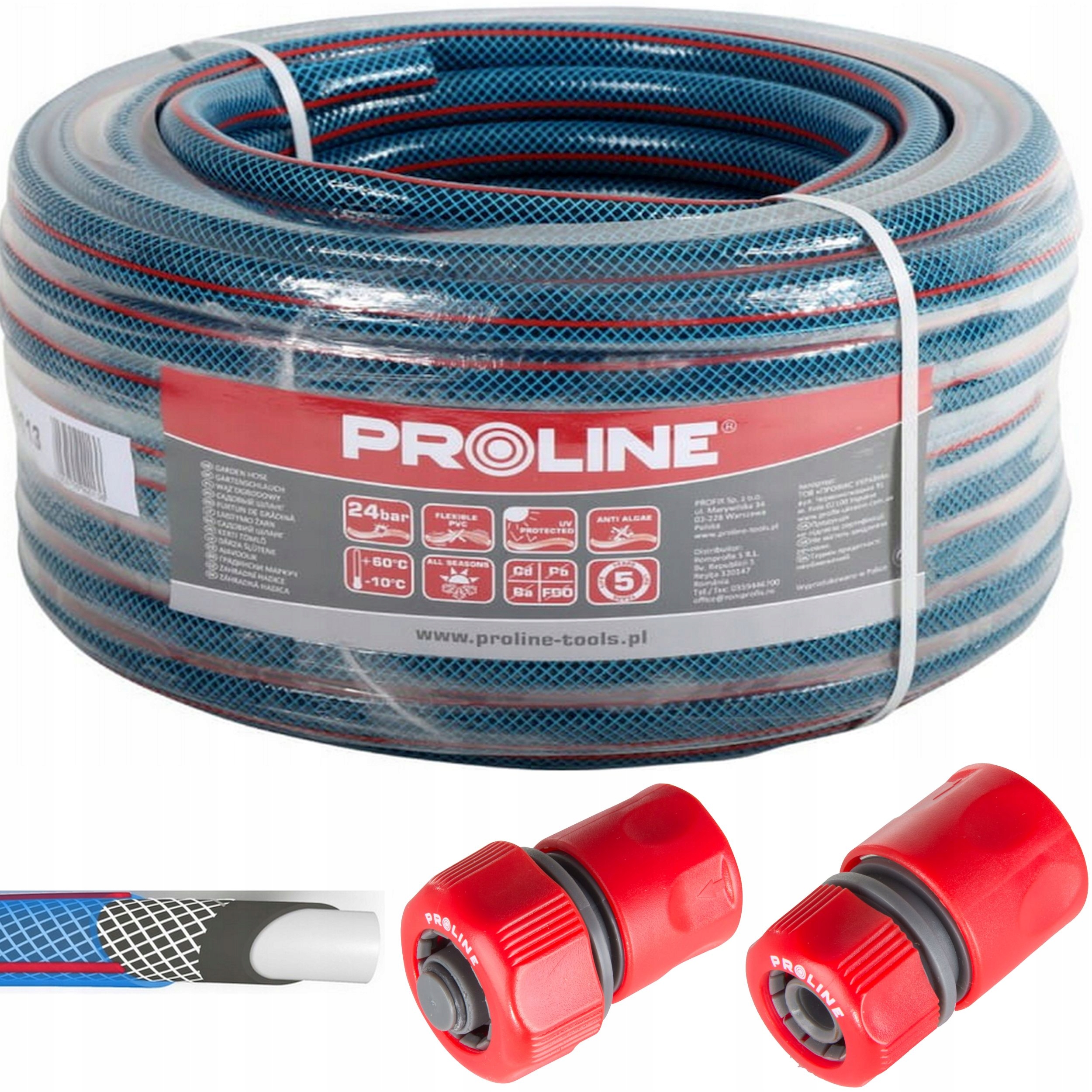 

Proline Wąż ogrodowy 3/4 50m + 2 szybkozłączki