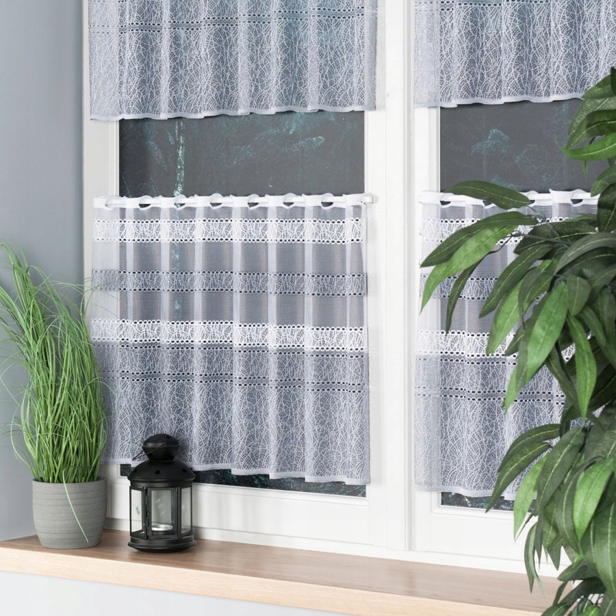 Zazdrostka 181015żakardowa wys.50cm,k. biało-szary