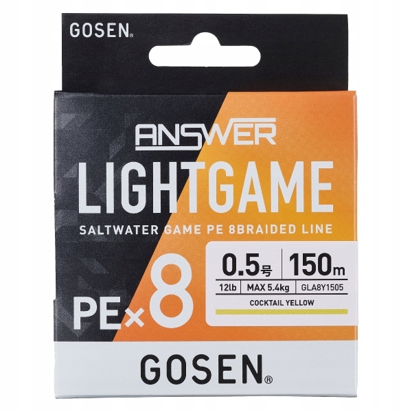 Šňůra Gosen Answer Light Game PEX8 #0.3/0,09 mm/8lb/3,8 kg (150 m)