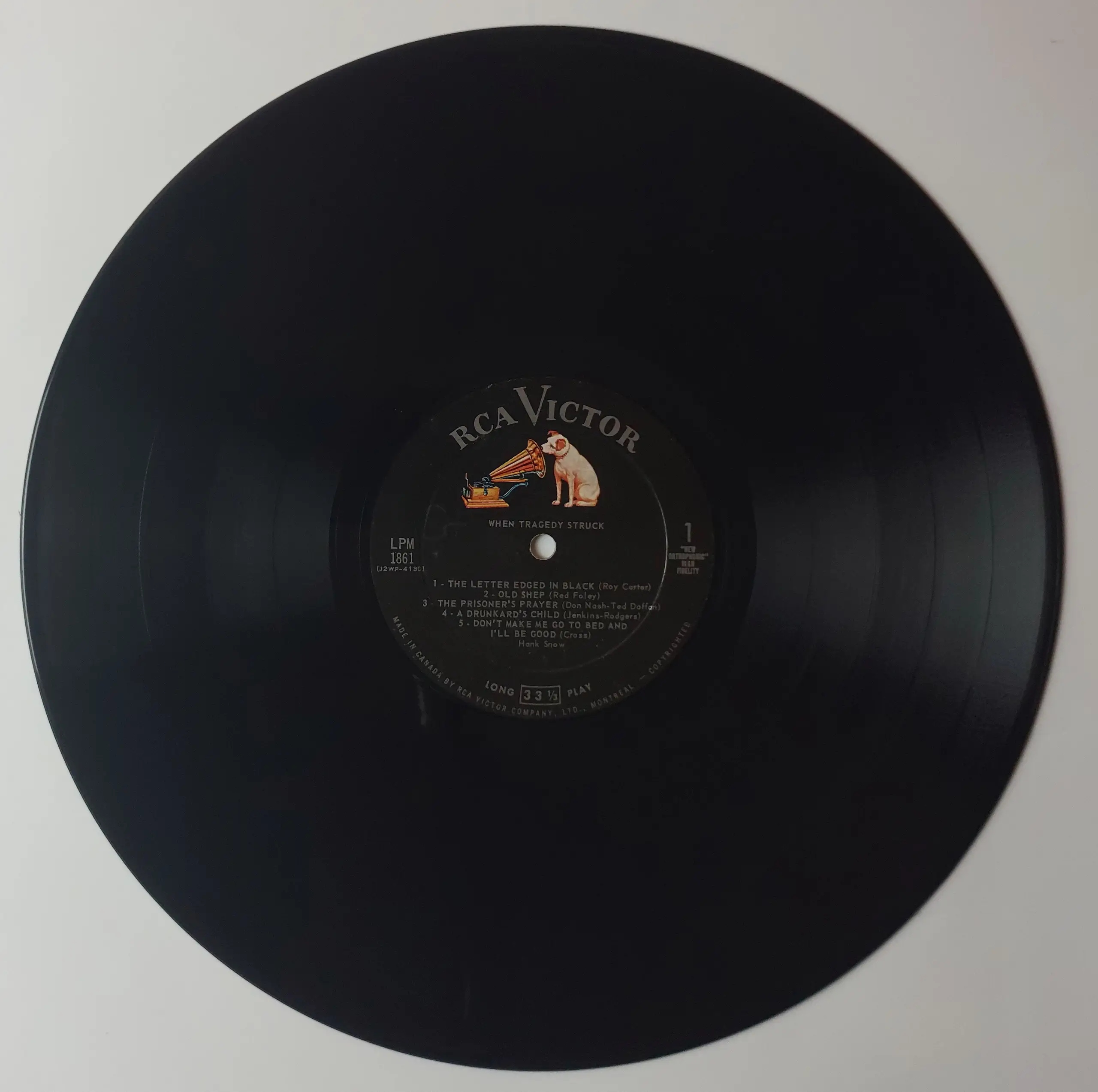 Winyl Hank Snow - When Tragedy Struck 1959 G Rok wydania 1959