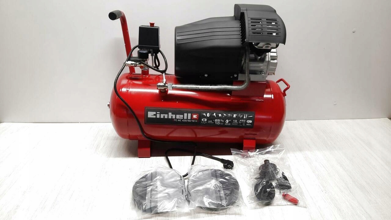Sprężarka kompresor EINHELL TC-AC 420/50/10 V 50L 4010495 za 1039,99 zł z  Santocko - Allegro.pl - (14336046940)