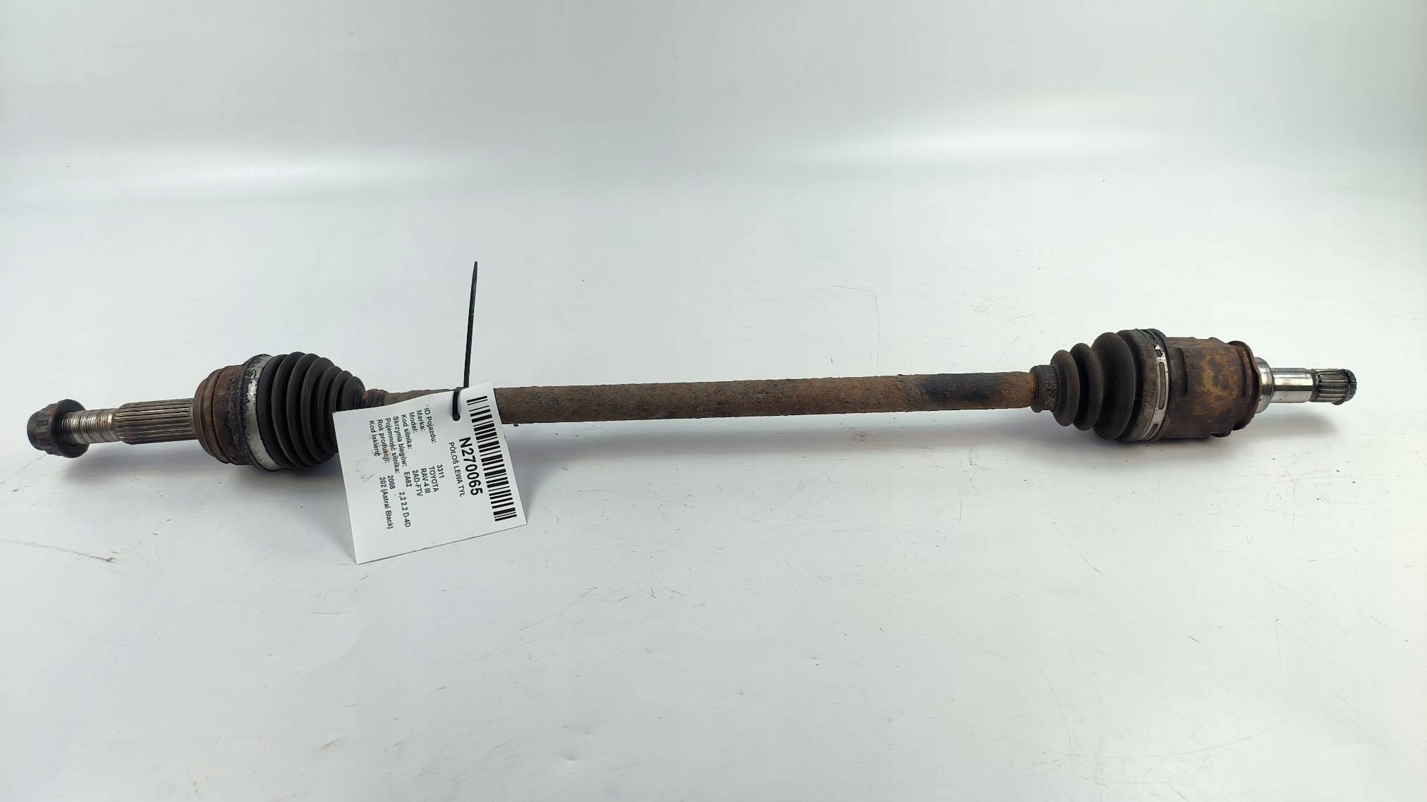 semi-axis left rear part 2.2 D-4D TOYOTA RAV-4 III