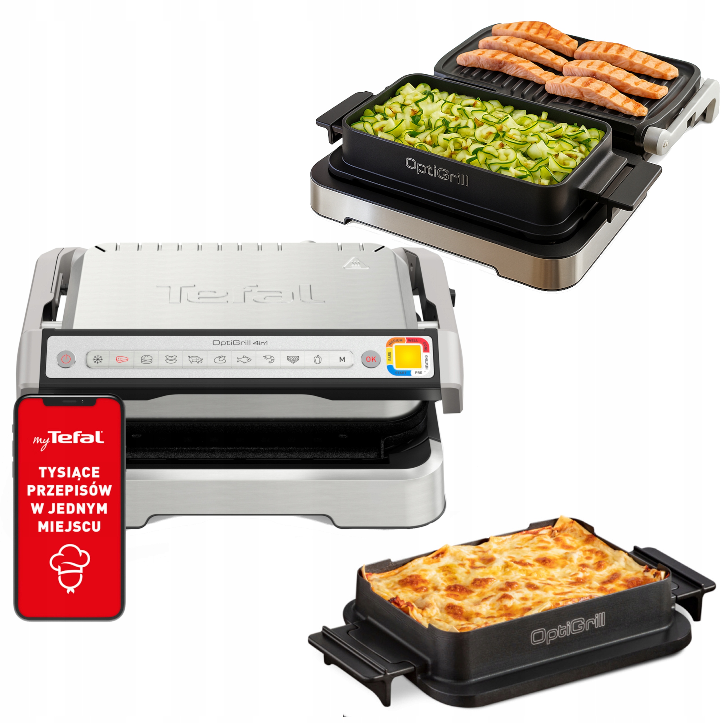 Grill elektryczny Tefal OptiGrill GC774D30 4w1