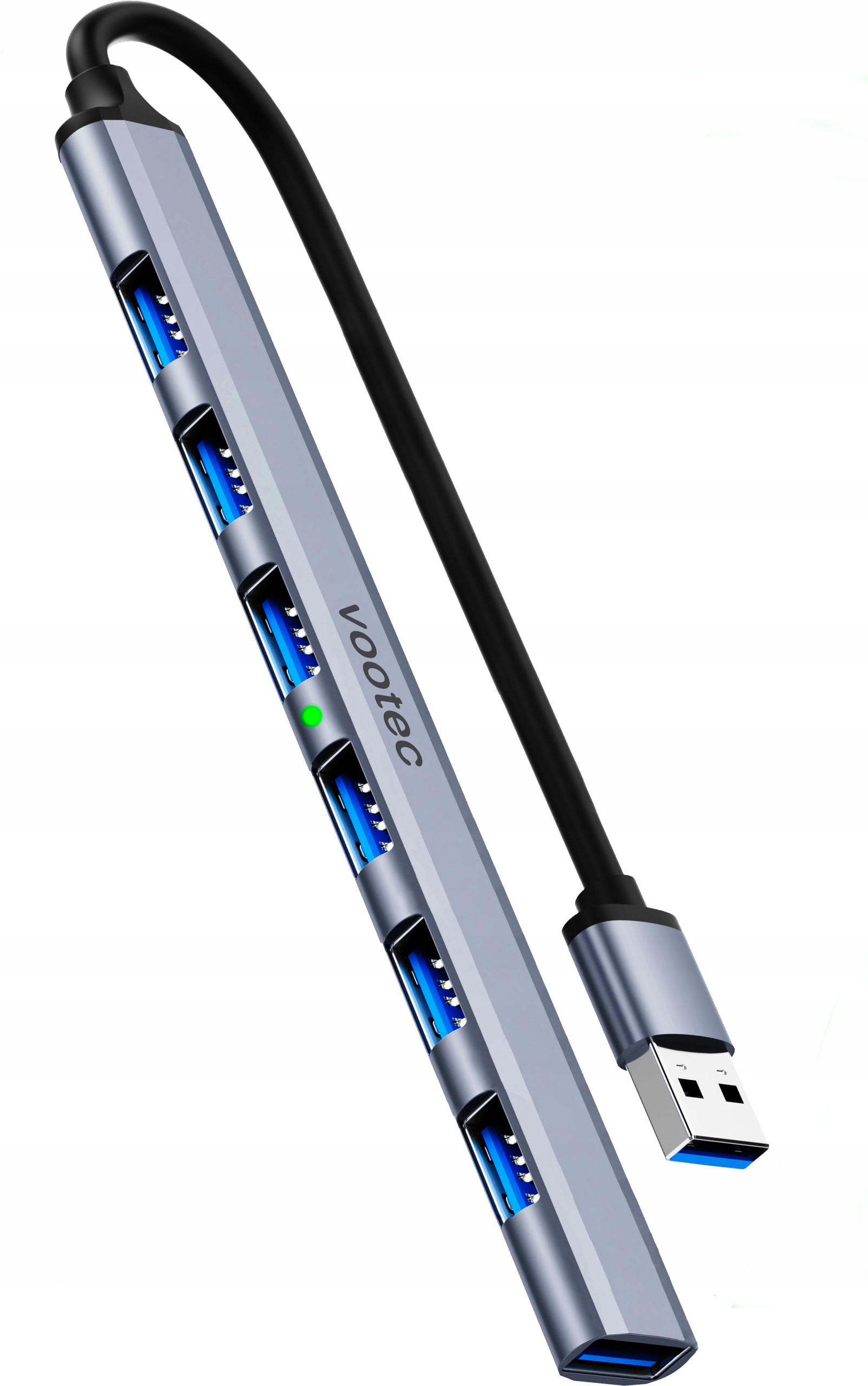 HUB USB 3.0 Rozdzielacz Rozgałęźnik 7 Portów 7x USB Slim 7w1 Smukły Vootec Stan opakowania oryginalne
