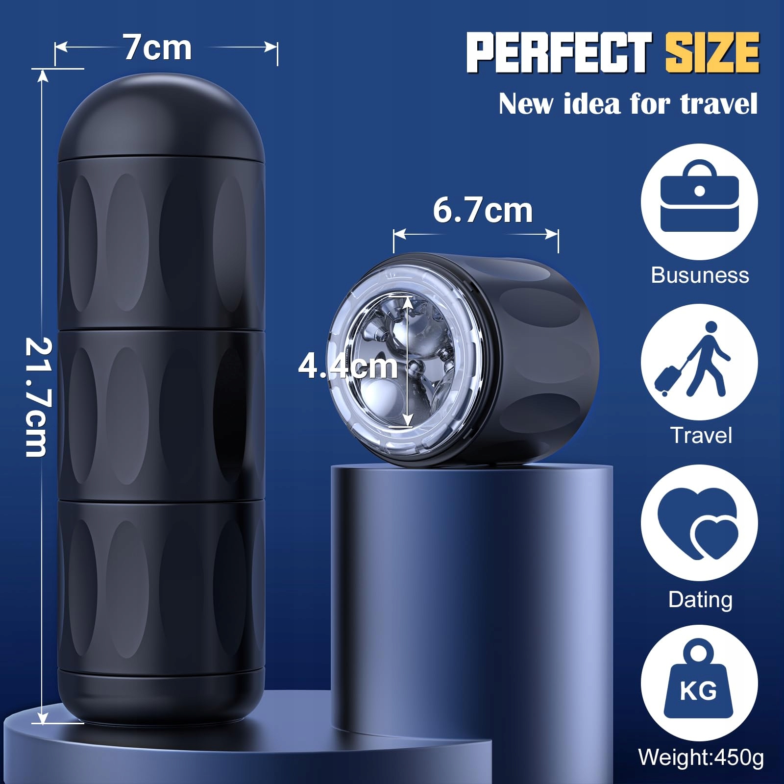 3-IN-1 MASTURBATOR Dla Mężczyzn Realistyczna Kieszonkowa Waginalna Zabawka — miniatura 6
