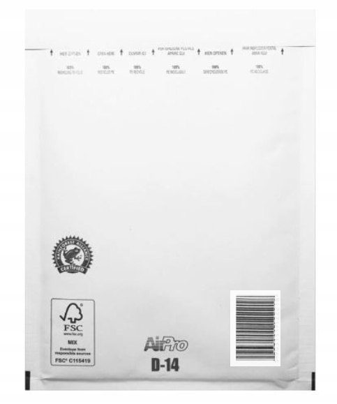 Koperty ochronne powietrzne D14 AirPro 100 sztuk Format D14