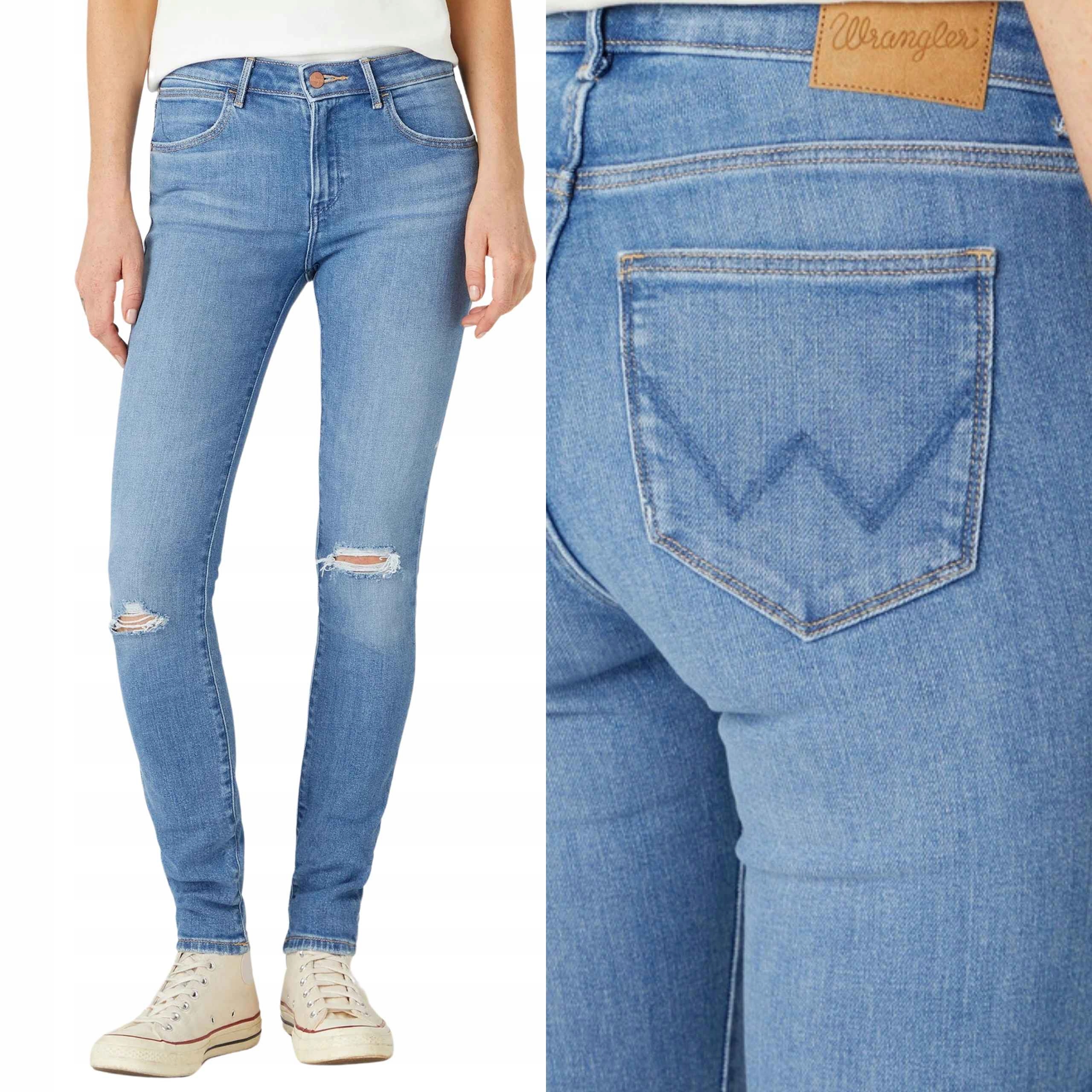 Wrangler kalhoty Regular modré džíny Skinny W27 L34