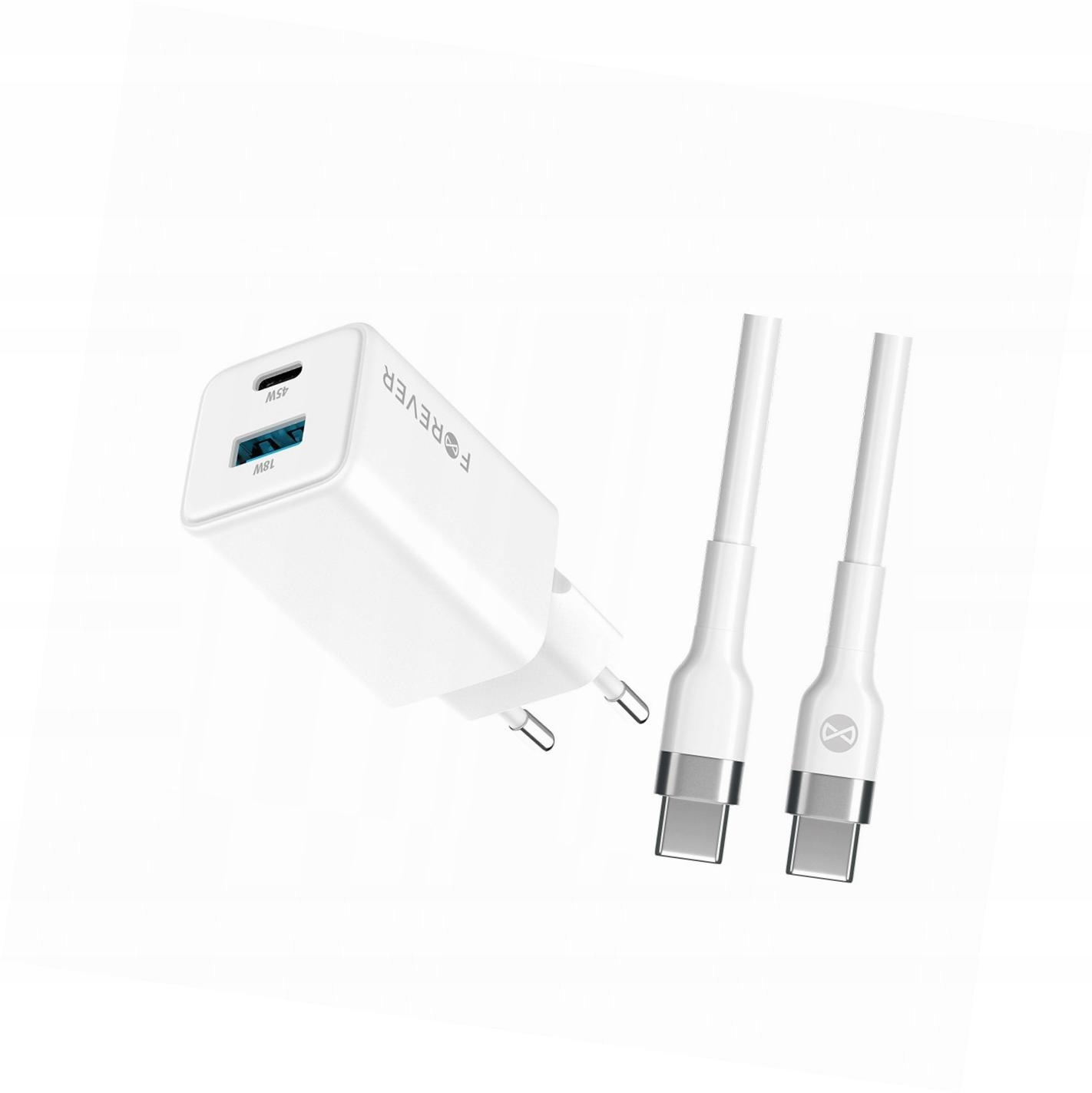 Szybka ładowarka GaN 45W 2 wejścia Usb i Usb-c z kablem do Xiaomi Poco M5s