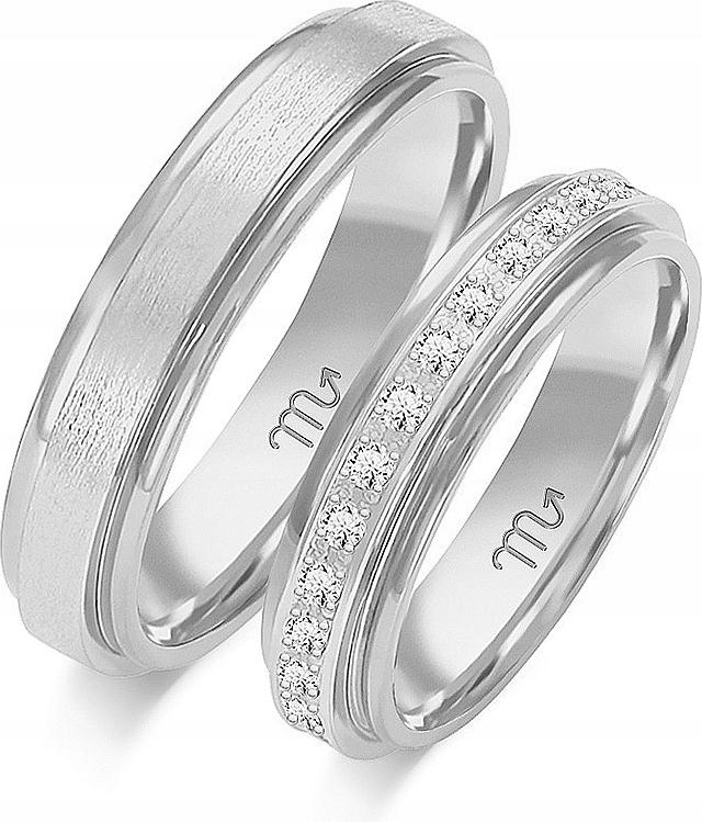 Moderní zlatý snubní prsten pro pár 585, 14 15 16, módní svatební kolekce