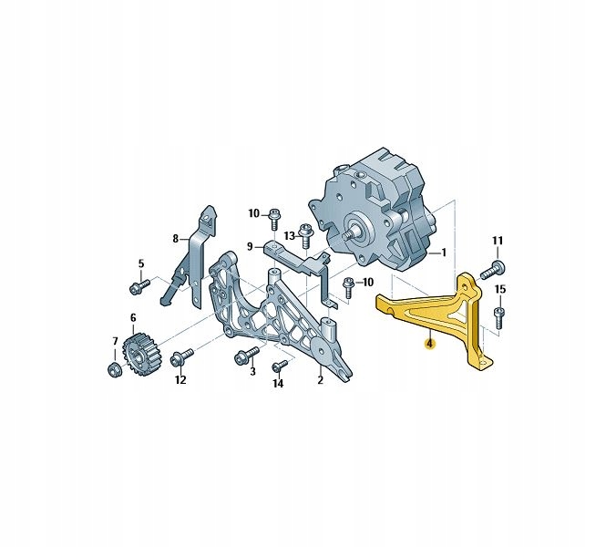 UCHWYT MOCOWANIE POMPY WTRYSKOWEJ 3.0 AUDI VW ASO 059130163E EAN (GTIN) 0755363435692