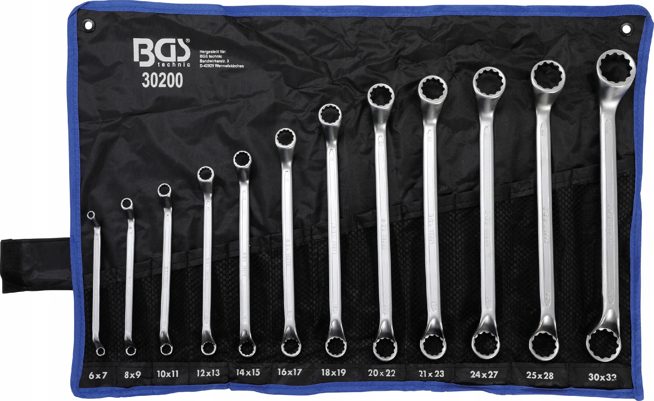 Bgs 30200, Sada očkových kľúčov predĺžené, zalomené 6 32 mm 12