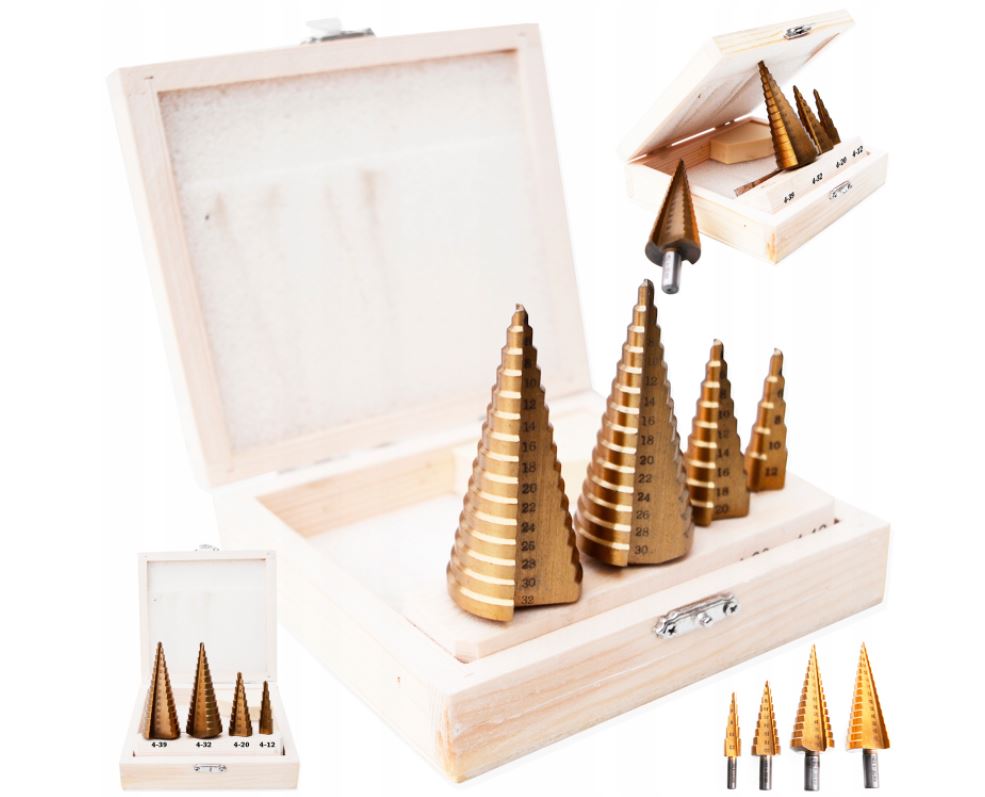 

Wiertło Wiertła Stopniowe Stożkowe 4el Tytan 4-39