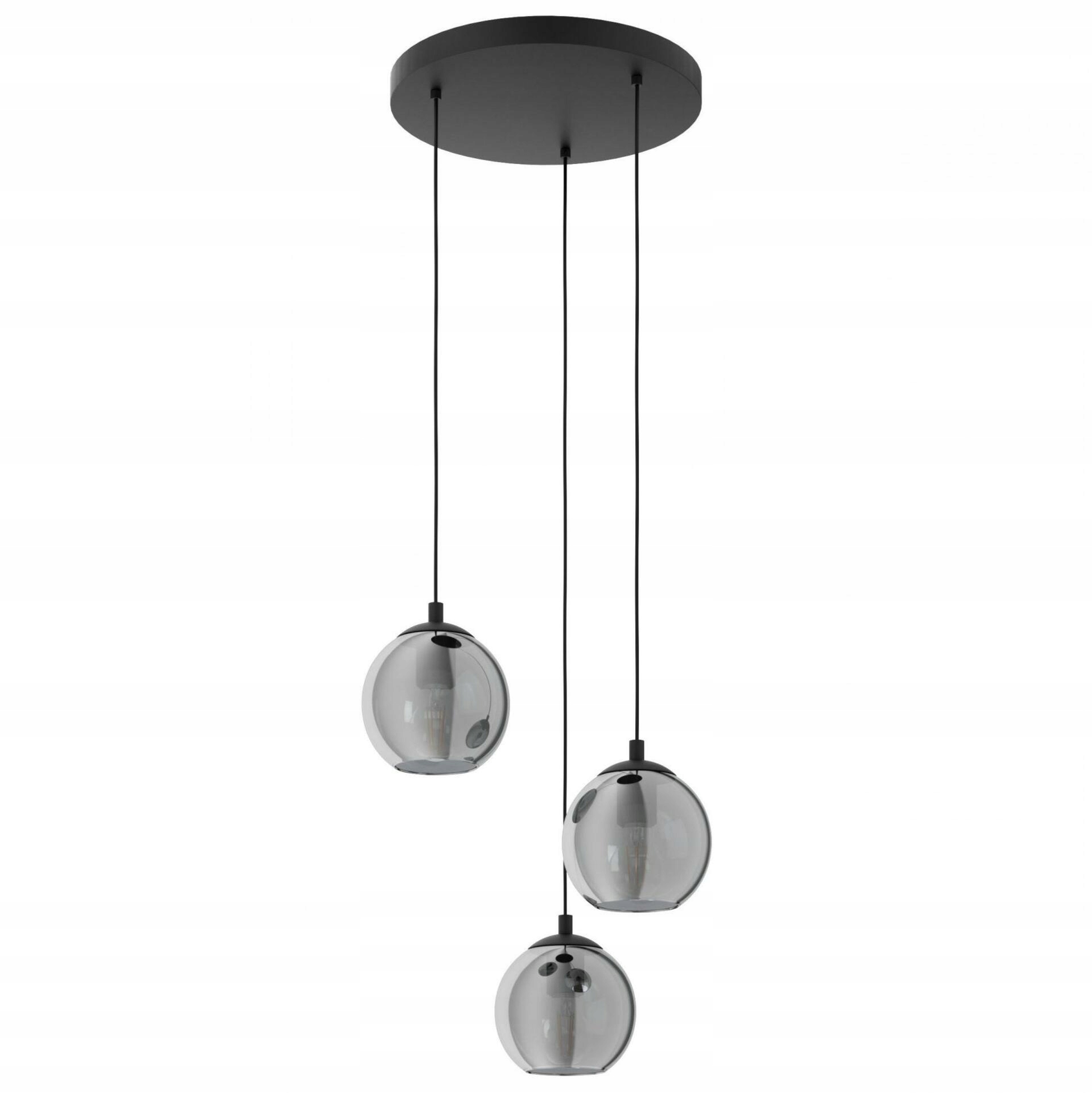 Závesné svietidlo Eglo Ariscani E27 čierne sklo 3x40W 425mm