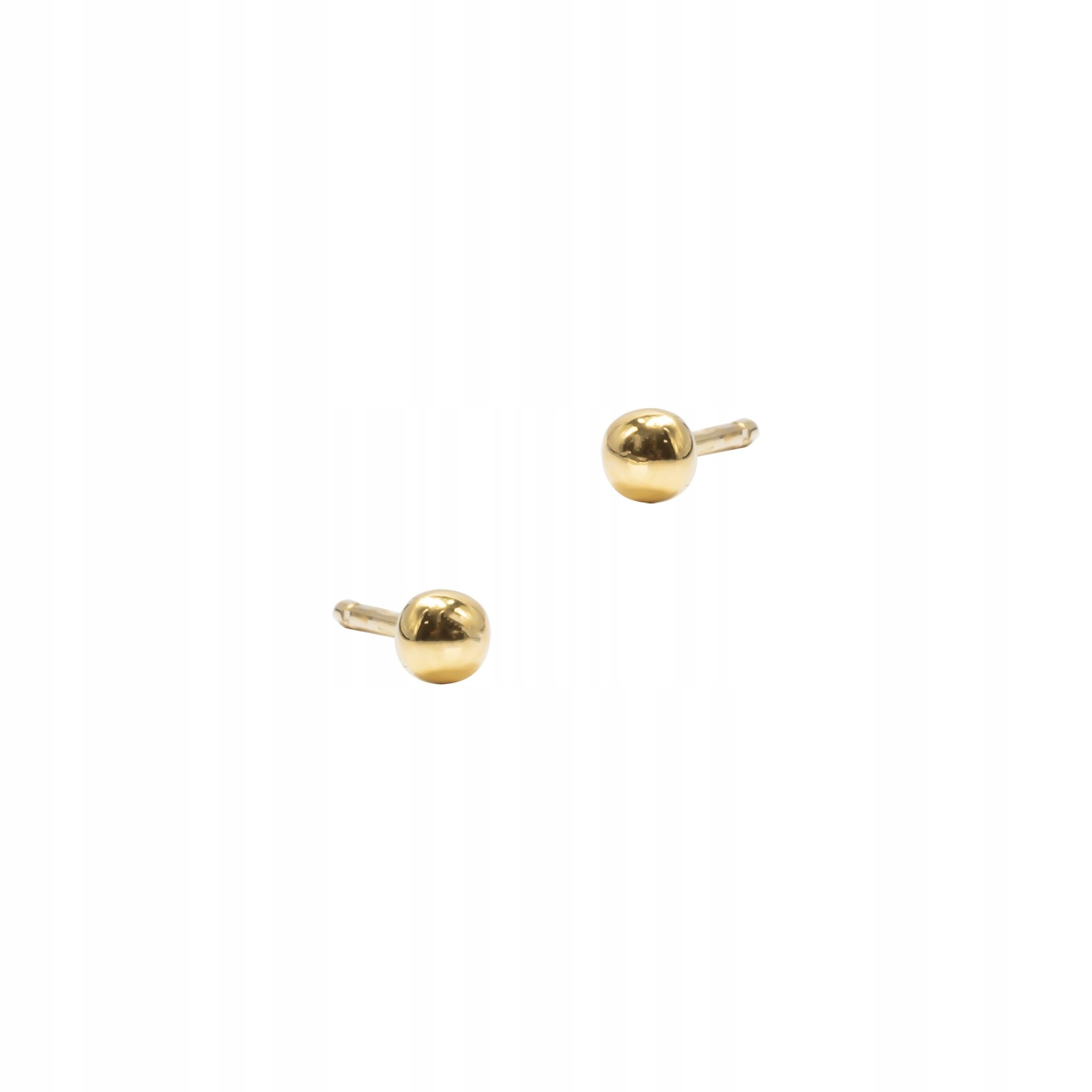 Zlaté náušnice 585 kuličky 3 mm tyčinka