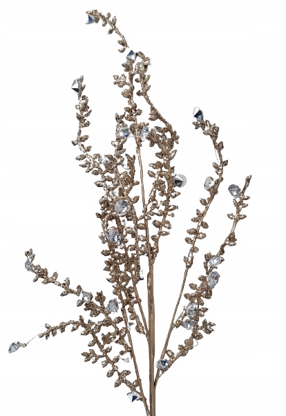 GAŁĄZKA BROKATOWA ŚWIĄTECZNA OZDOBNA NA STROIK