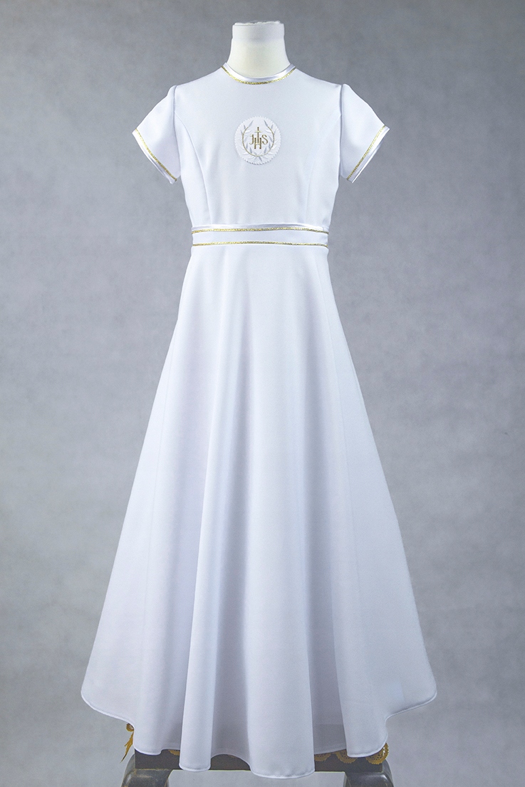 ALBA SUKIENKA KOMUNIJNA Z BOLERKIEM SZYTA NA MIARĘ Rozmiar 128