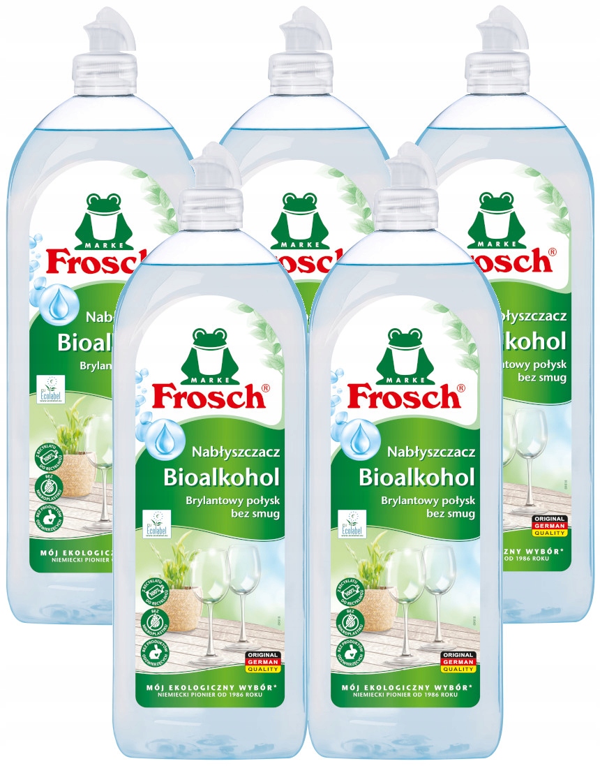 Levně Frosch Ekologický leštidlo s bioalkoholem do myčky nádobí Bio 750 ml x5