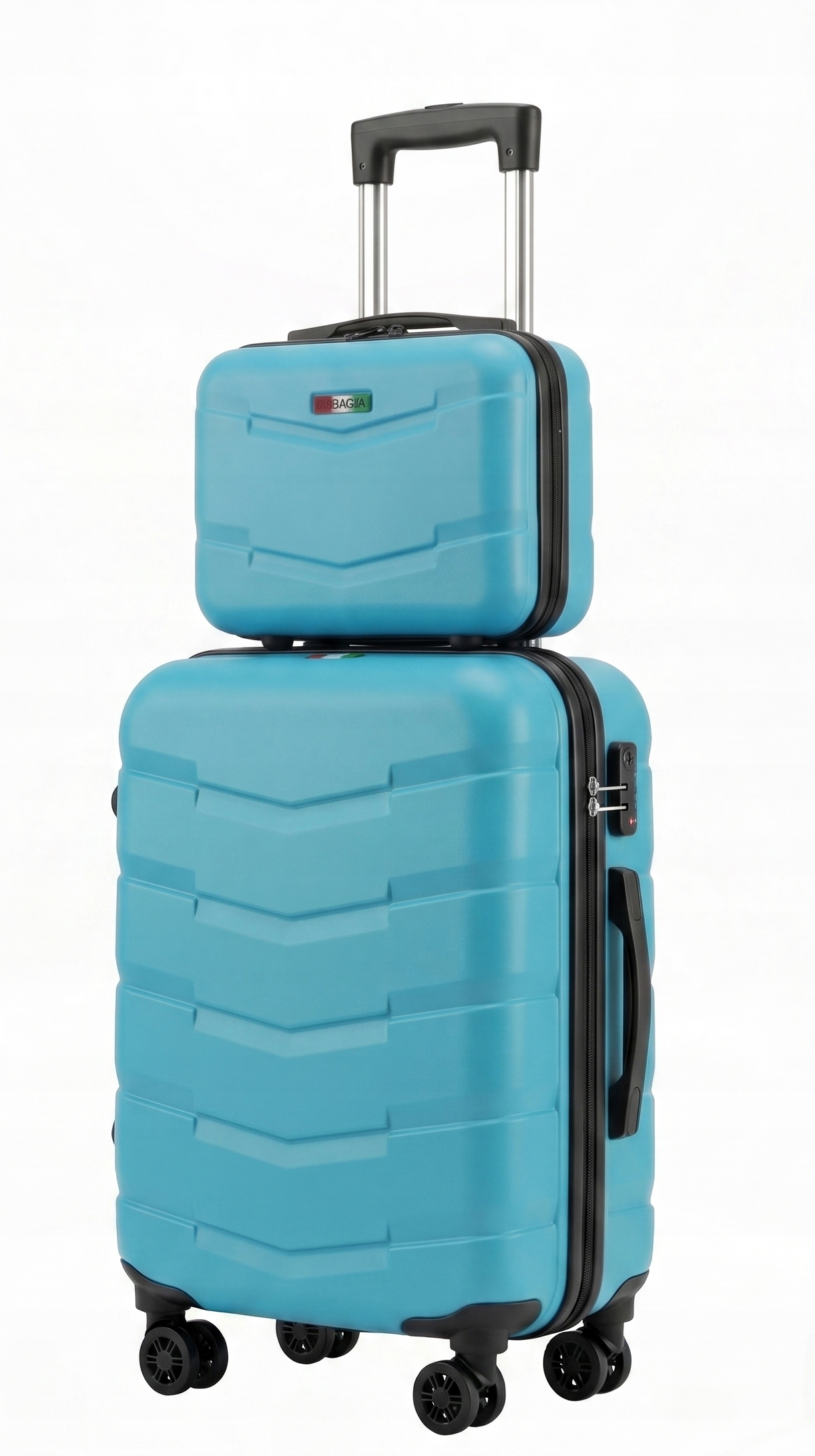 Zestaw 2w1 Walizka Kabinowa Kuferek Bagia Abs Turkus