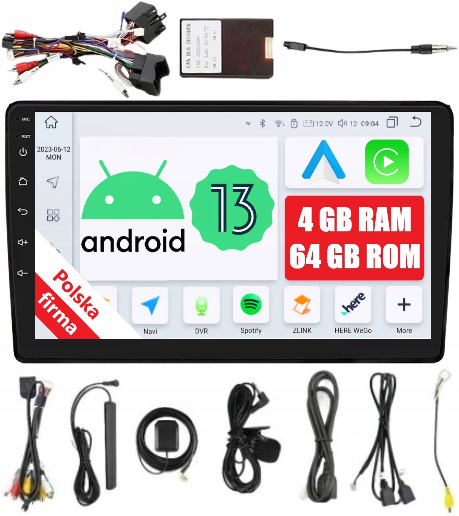 Rádio 2DIN Android Audi A4 B6 B7 Seat Exeo 4/64 Gb Dsp Carplay Lte