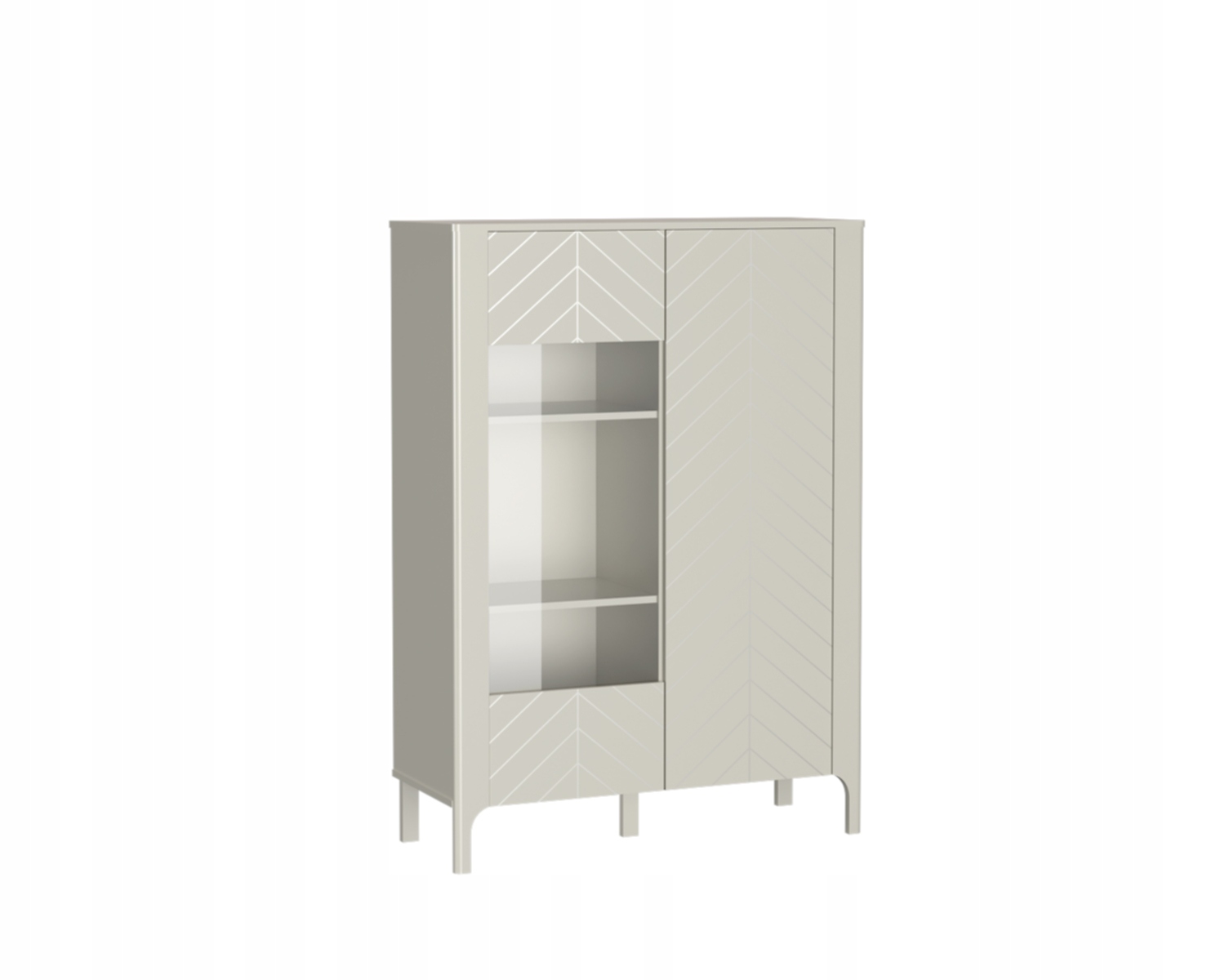 Elegantní vitrína Jedle P3 Moderní skříňka do obývacího pokoje Kancelář Kašmír