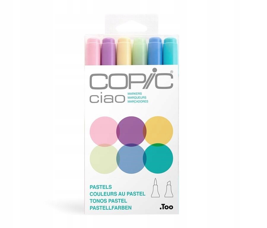 Sada alkoholových popisovačů Ciao Copic Japan 6 kusů pastelové barvy
