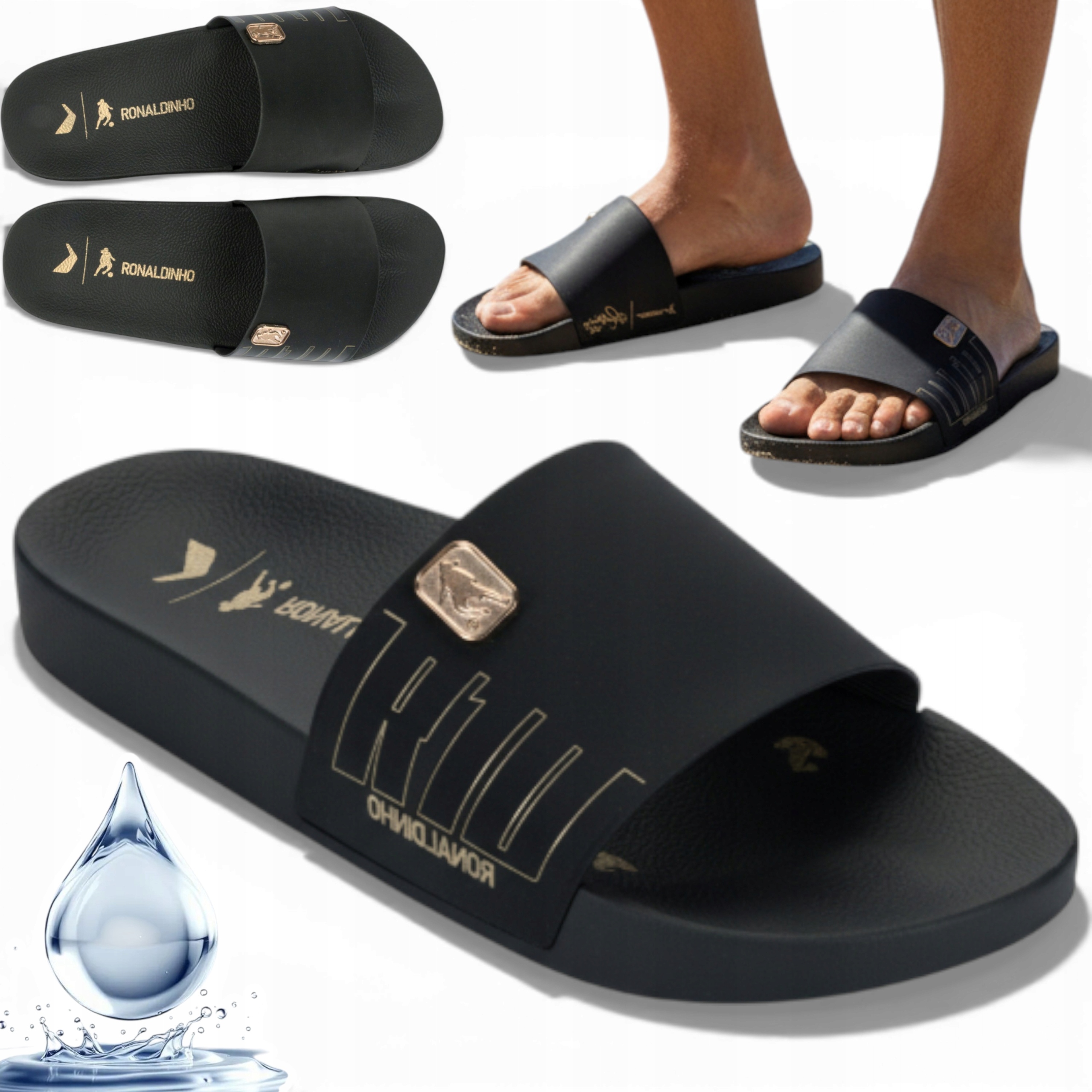 45-46 Rider Gumové pantofle na bazén, pláž, domácí panenky, měkké, módní