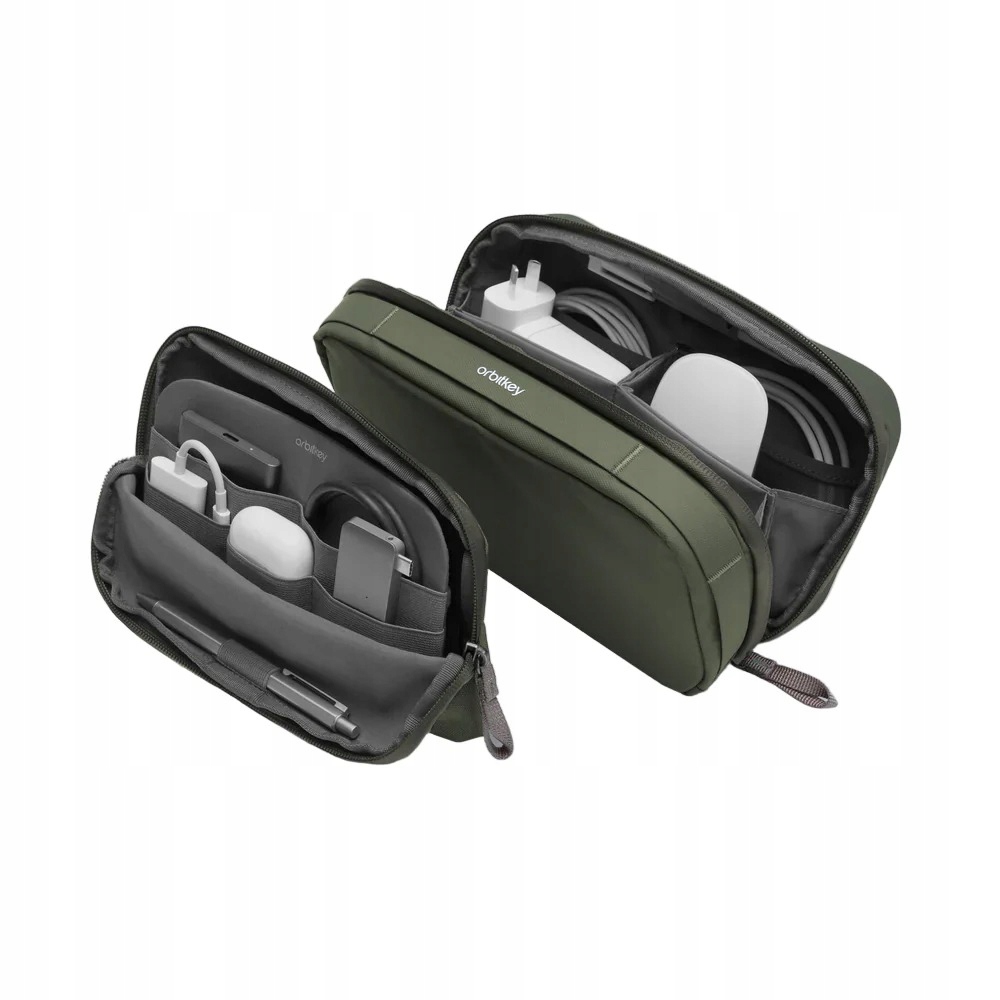 Orbitkey, Pouzdro, Kancelářské organizéry Tech Pouch 2 v 1, Olive, Zelená