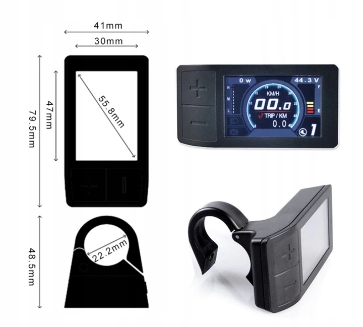 WYŚWIETLACZ KOLOROWY LCD 500C DO SILNIKA BAFANG Kod producenta 21020232020