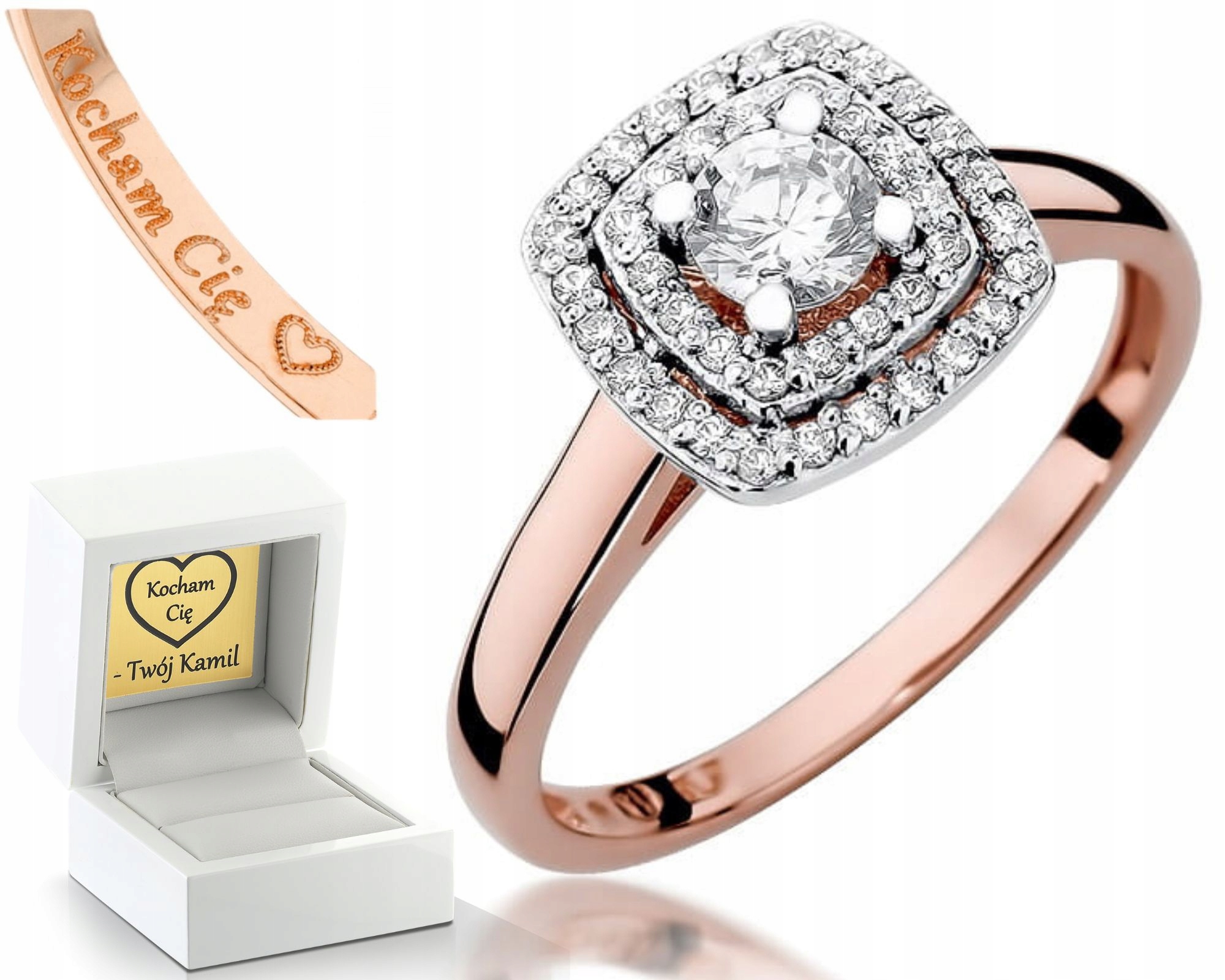 Prstýnek Z Růžového Zlata S Brilianty 0,50 Ct