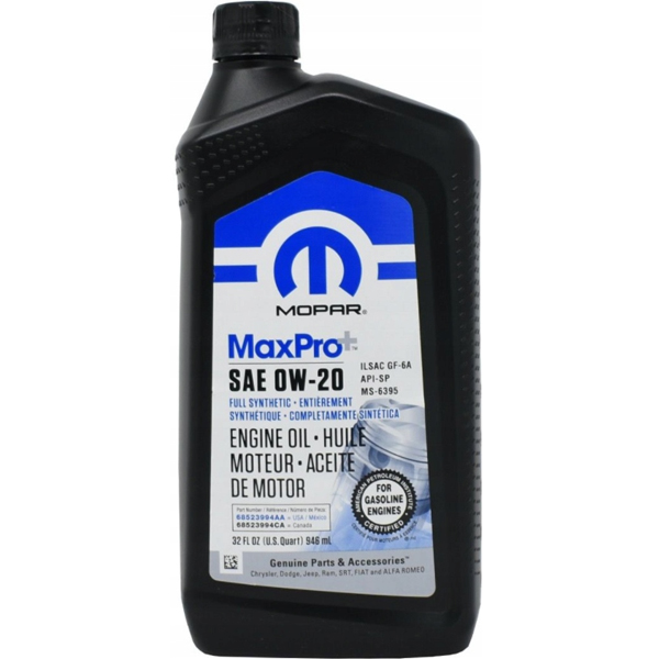 Mopar MaxPro+ 0W20 0,946L