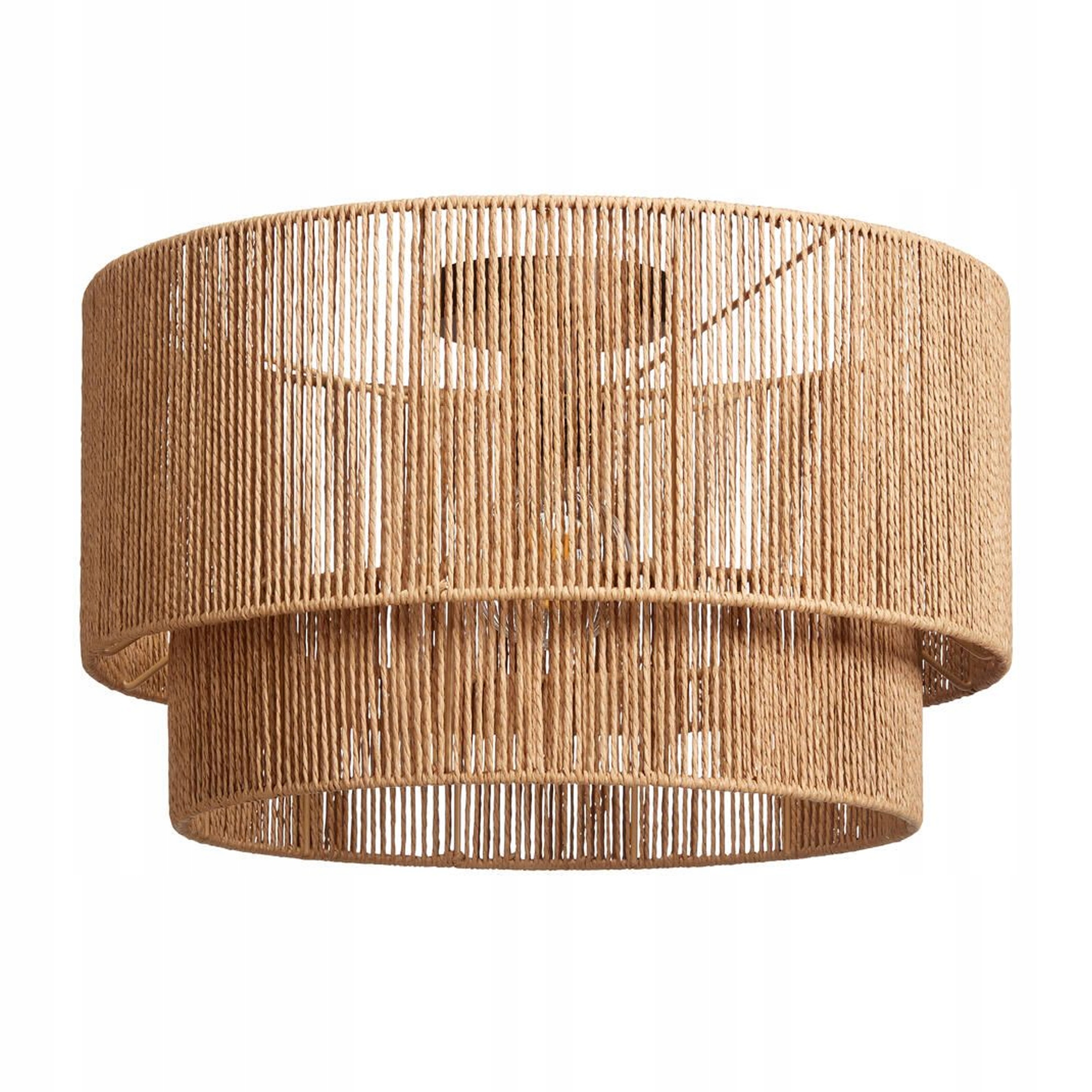 Lampa Sufitowa Plafon Pleciony Klosz Sznurek Boho E27 Naturalna 40cm