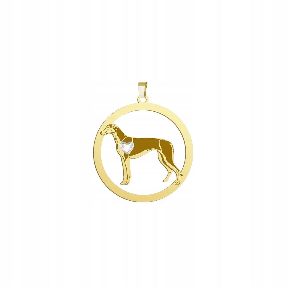Zlatý přívěsek z Polish Greyhound 925 Šperky Žena Gravírování Bonus