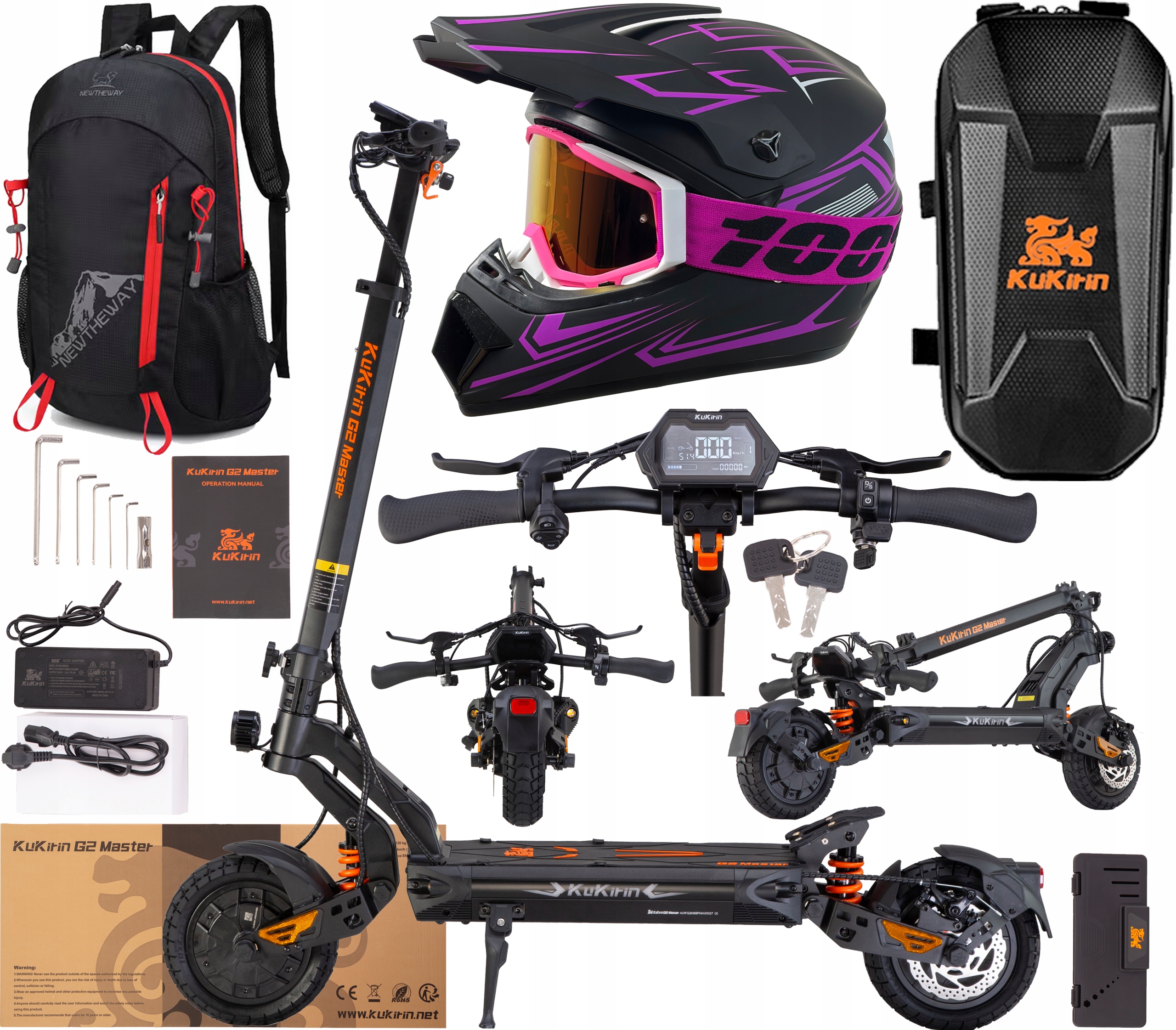 KuKirin G2 Master Pojazd elektryczne 2000W 52V 20,8AH 60KM/H 70KM +Prezent