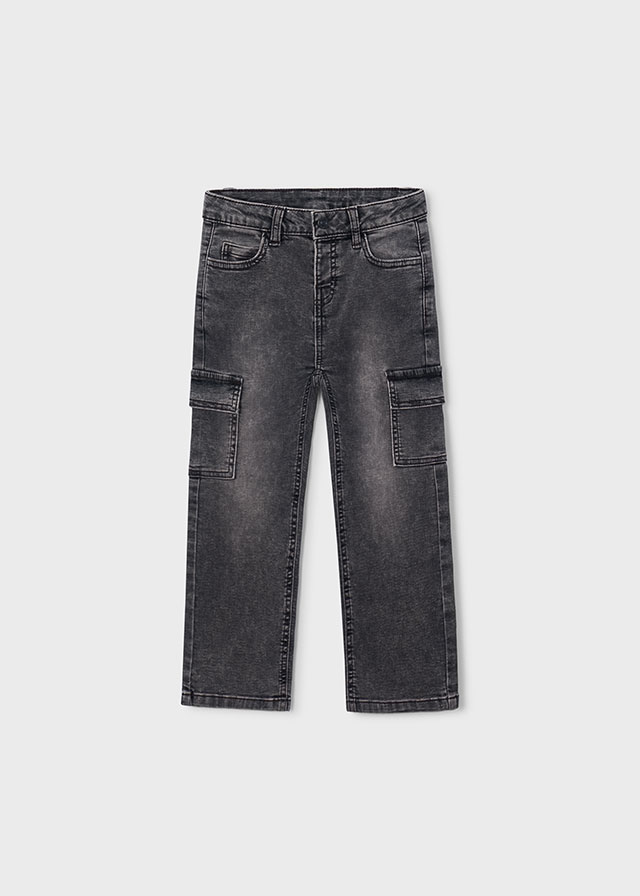Mayoral 4510 Spodnie Jeansowe Cargo Loose Fit Kieszenie r.110