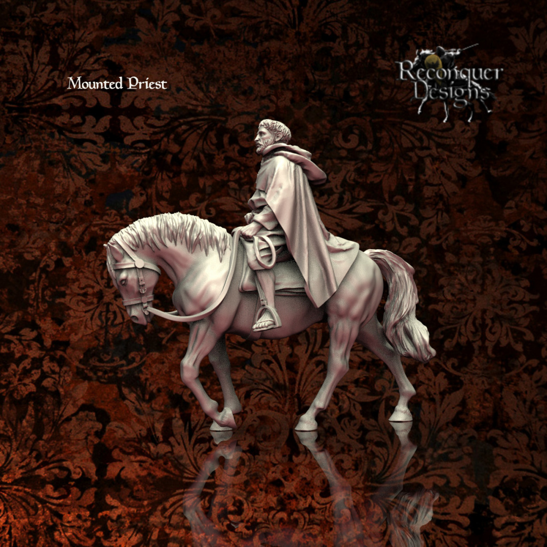 15mm version of the Mounted Priest Reconquer Desig