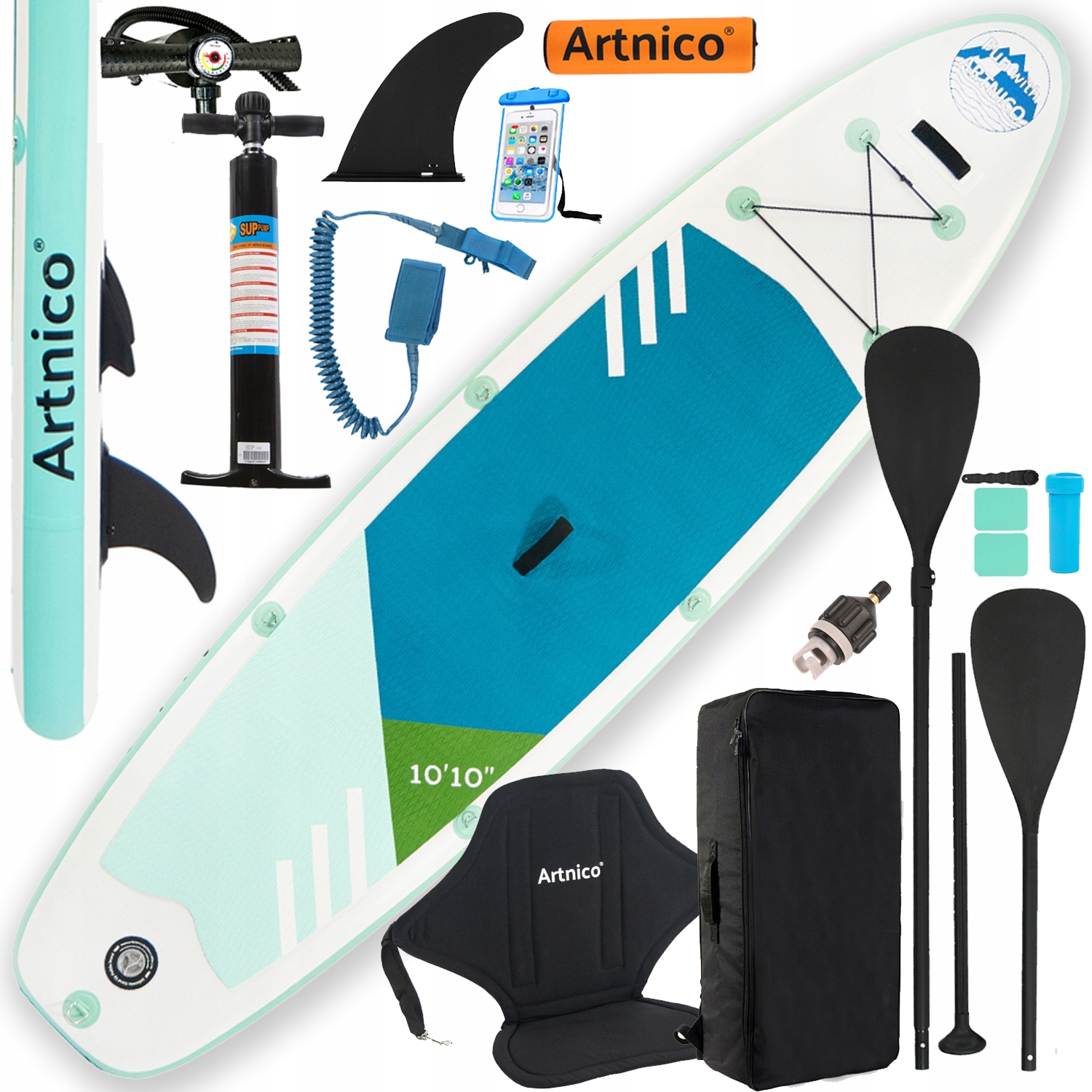 nafukovací paddleboard na plavání 330 cm Set Stand 11v1 Vesla pumpa