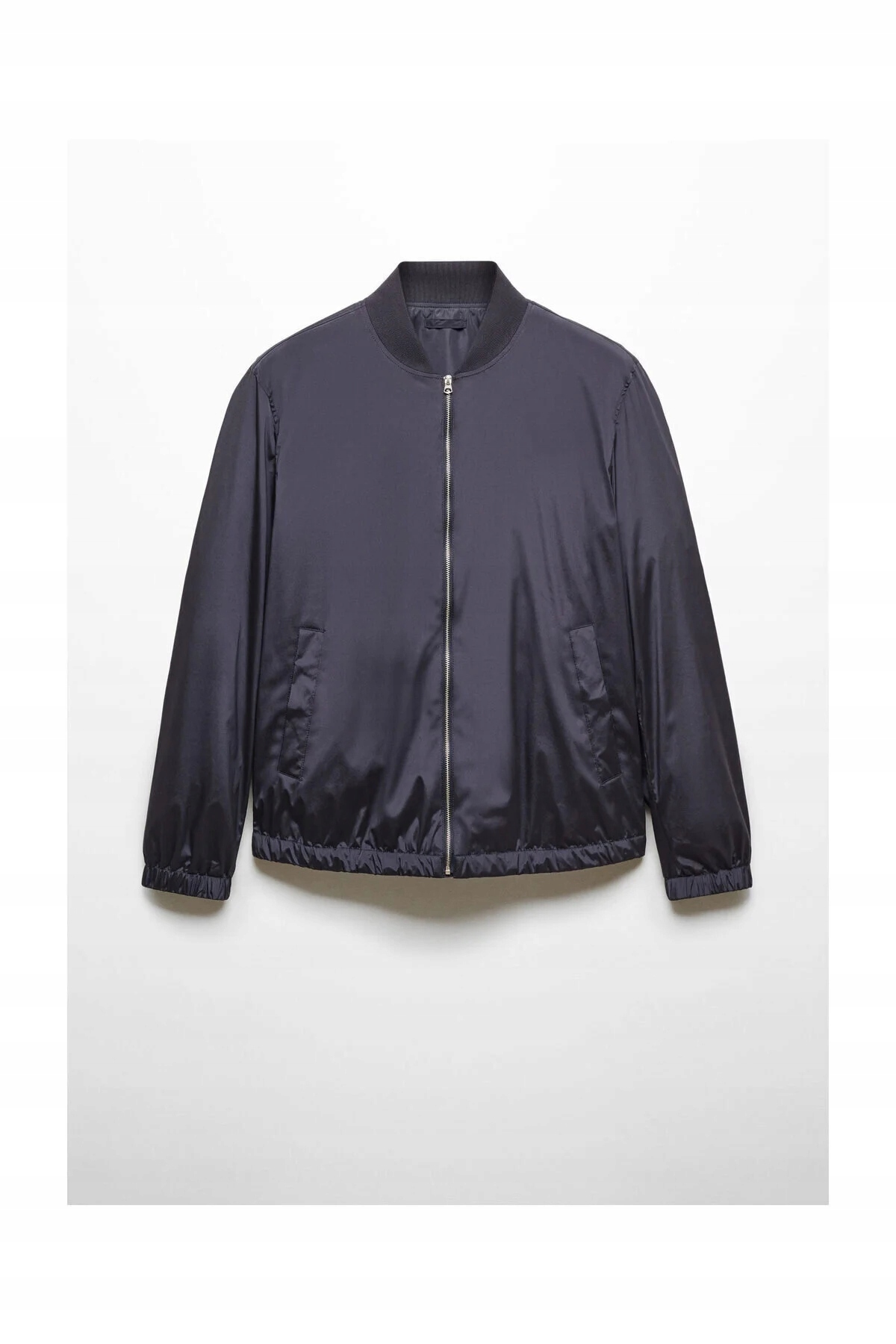 Mango Pánská Bomber Bunda Tmavě Modrá S Zipem A Elastickým Spodním Dílem XL 5GA