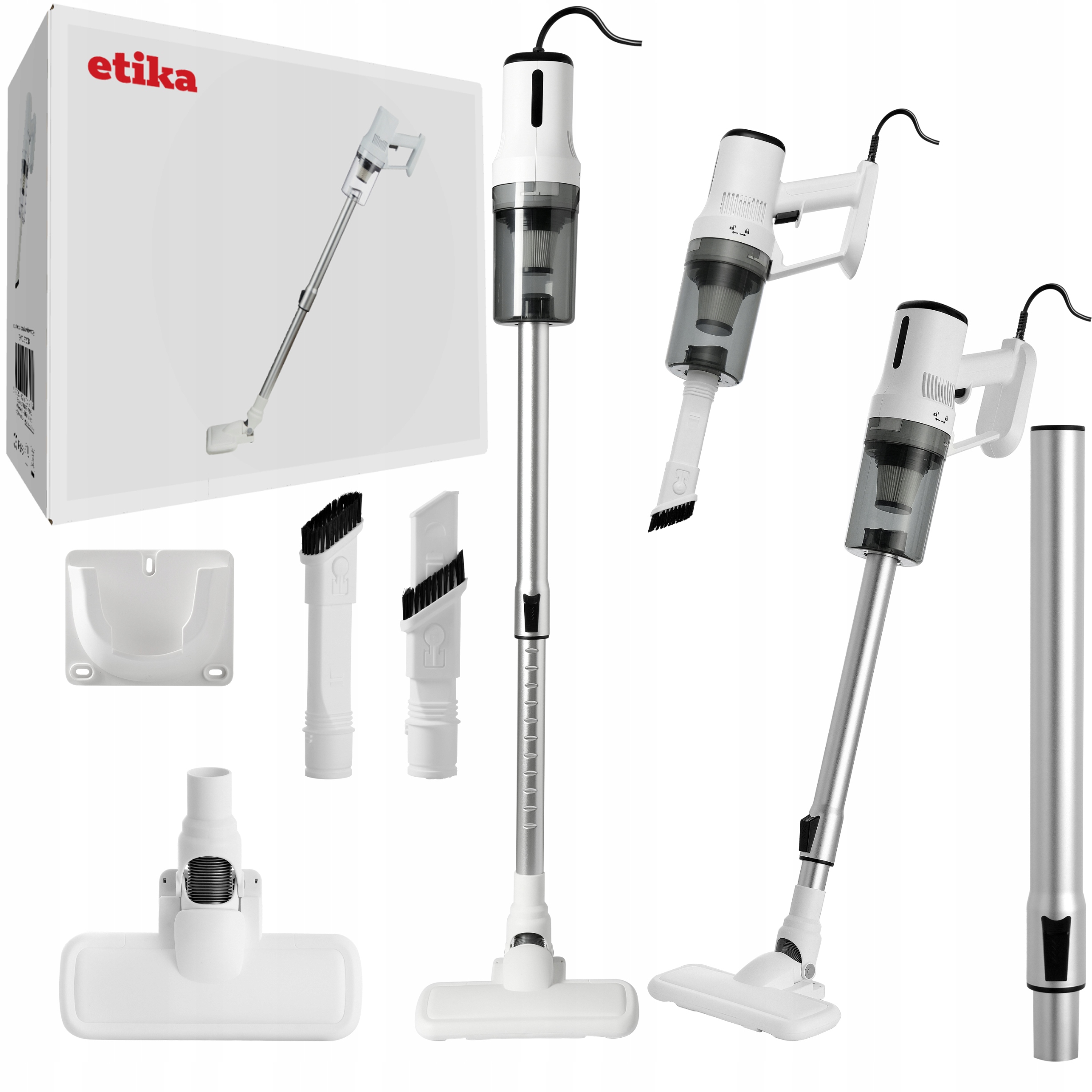 Odkurzacz Pionowy Bezworkowy Przewodowy Ręczny Mocny 2w1 600W Hepa H13