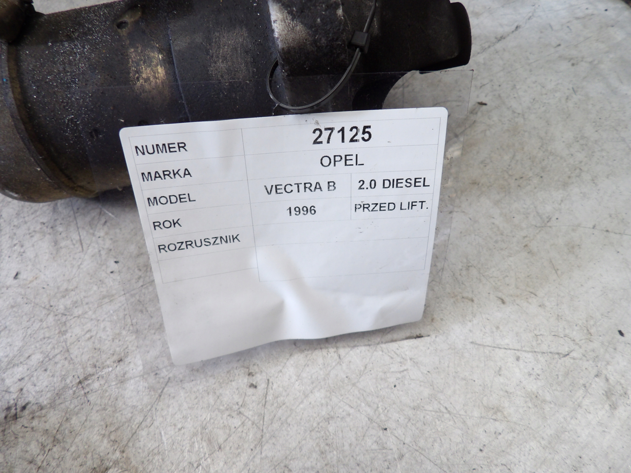 Opel Vectra B 2,0 diesel starter
