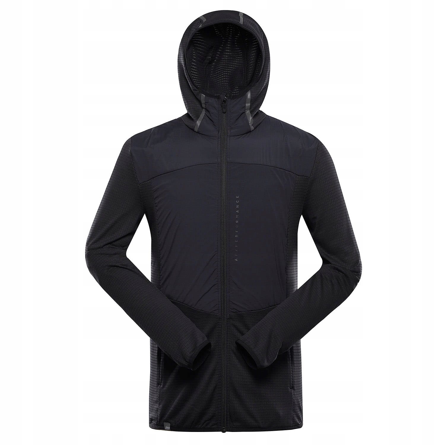 Bluza męska trekkingowa z kapturem Alpine Pro Zoll k.czarny r.M