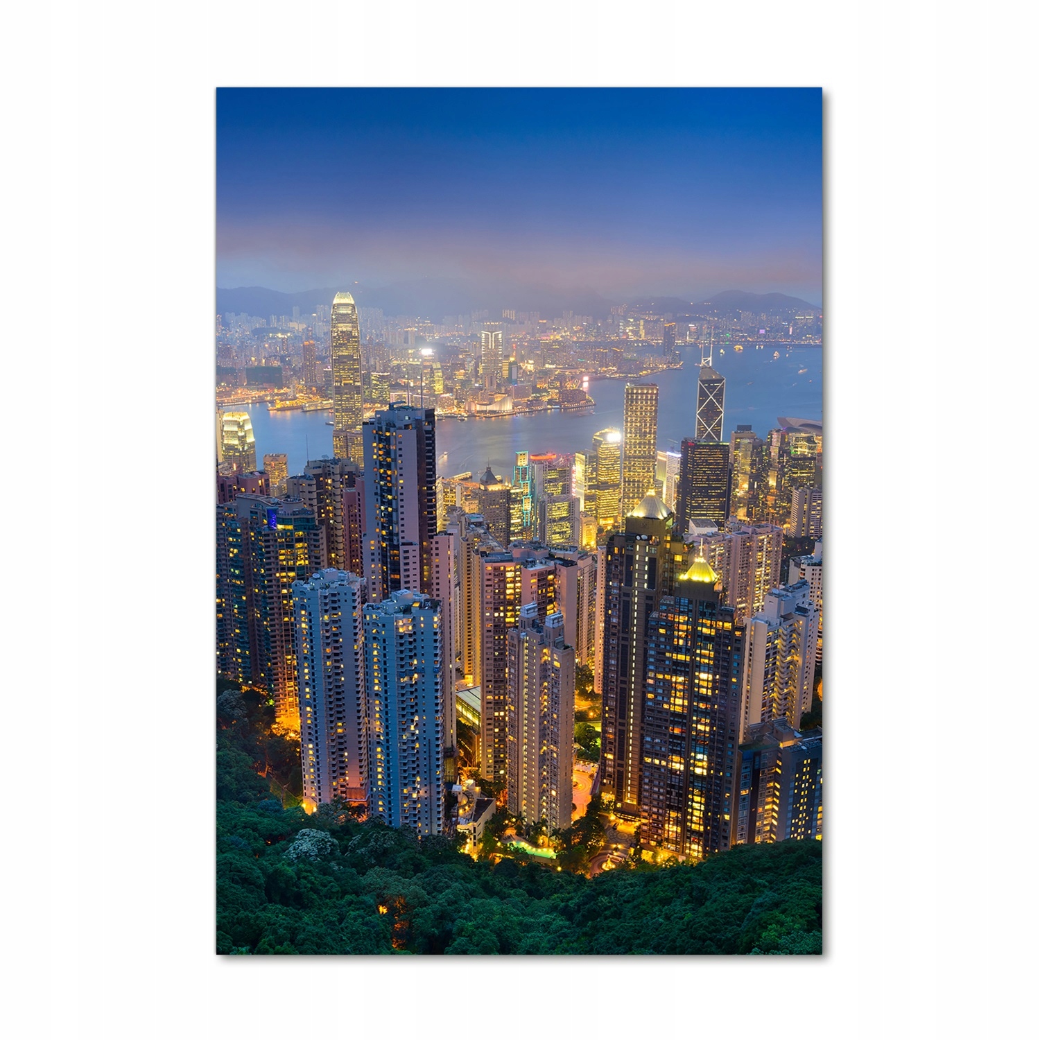 

Foto obraz akrylowy do salonu Hongkong nocą 70x100