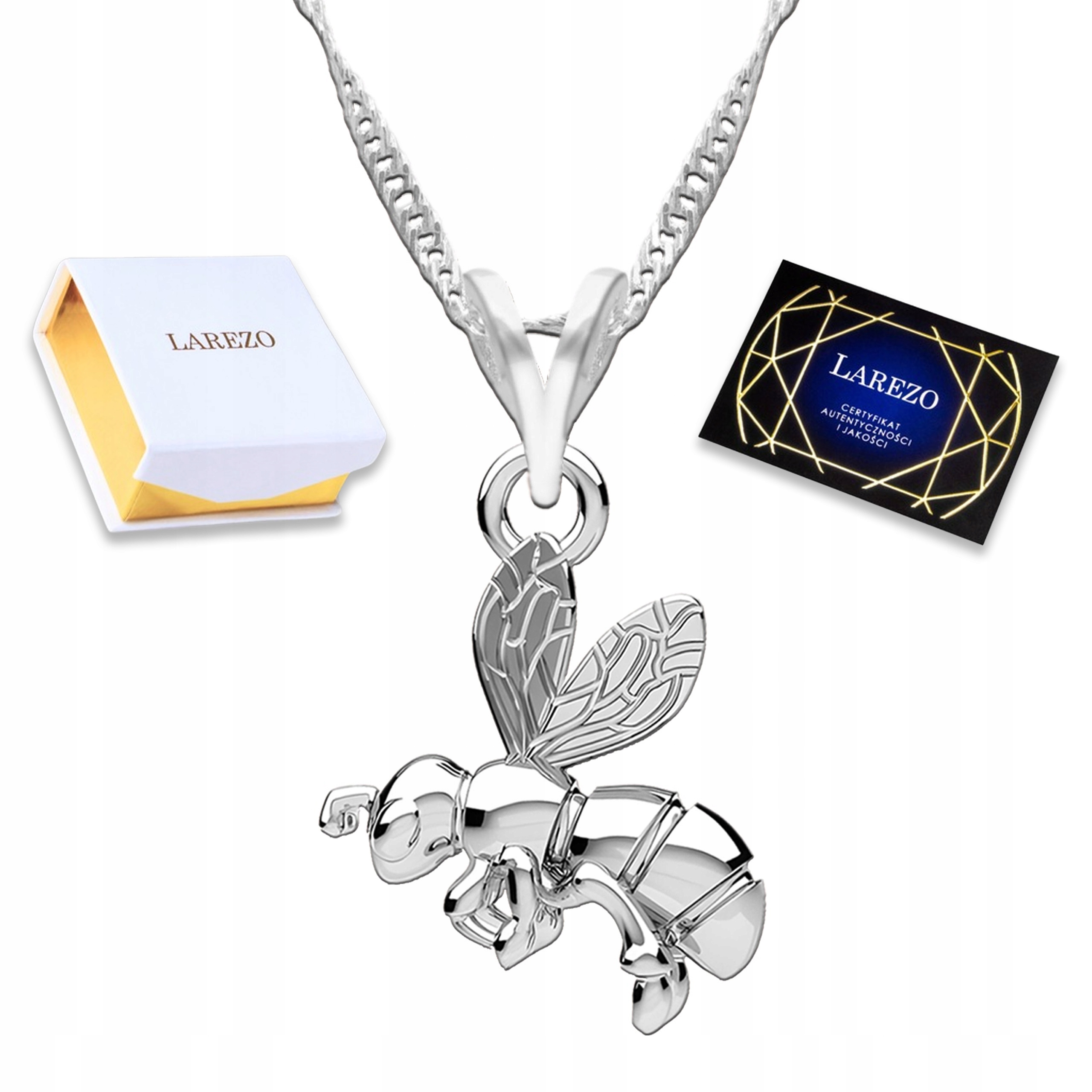 Stříbrný náhrdelník 925 s včelkou Hmyz Včela Příroda Křídla