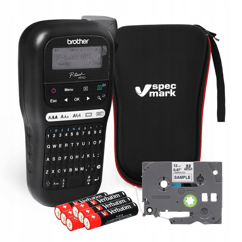 Sada tiskárny Brother PT-H110, kufřík Specmark, baterie a páska TZe-231