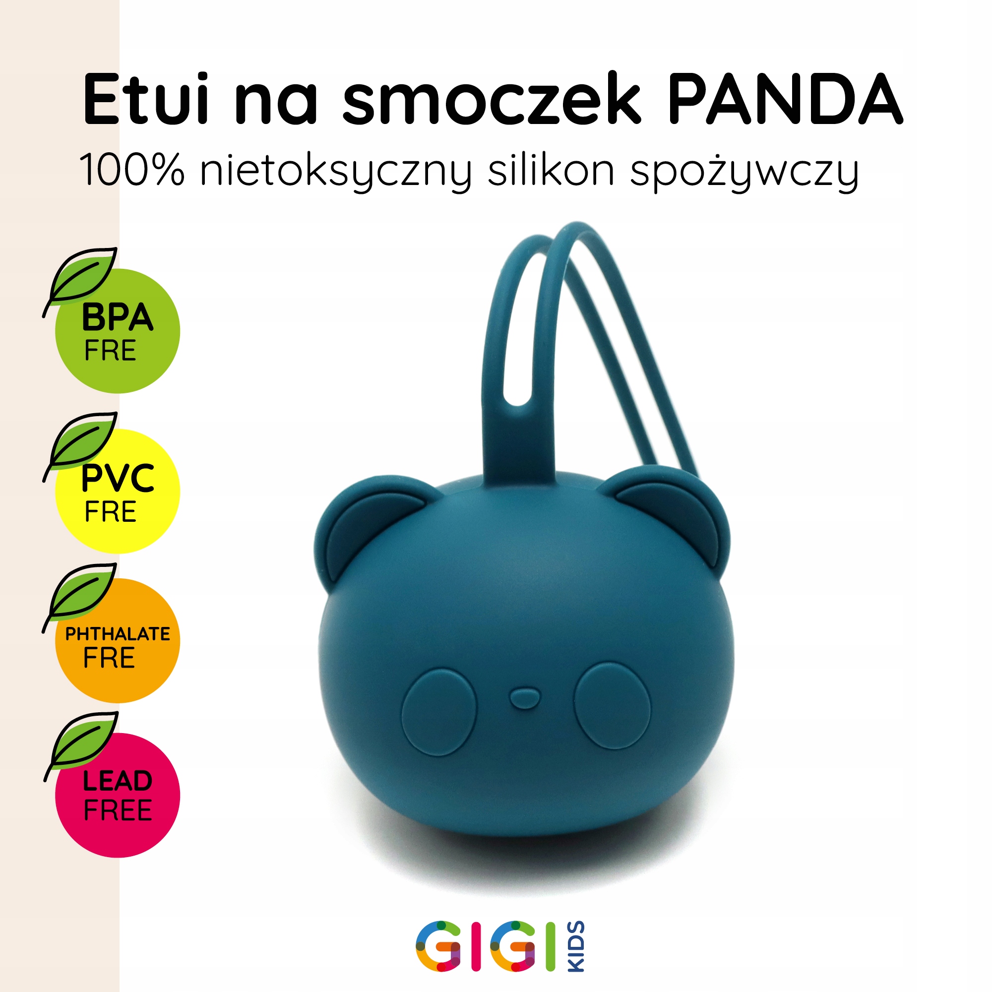 Silikonowe Etui na smoczek pojemnik kula ochronka zawieszka granatowy 0m+ Marka inna